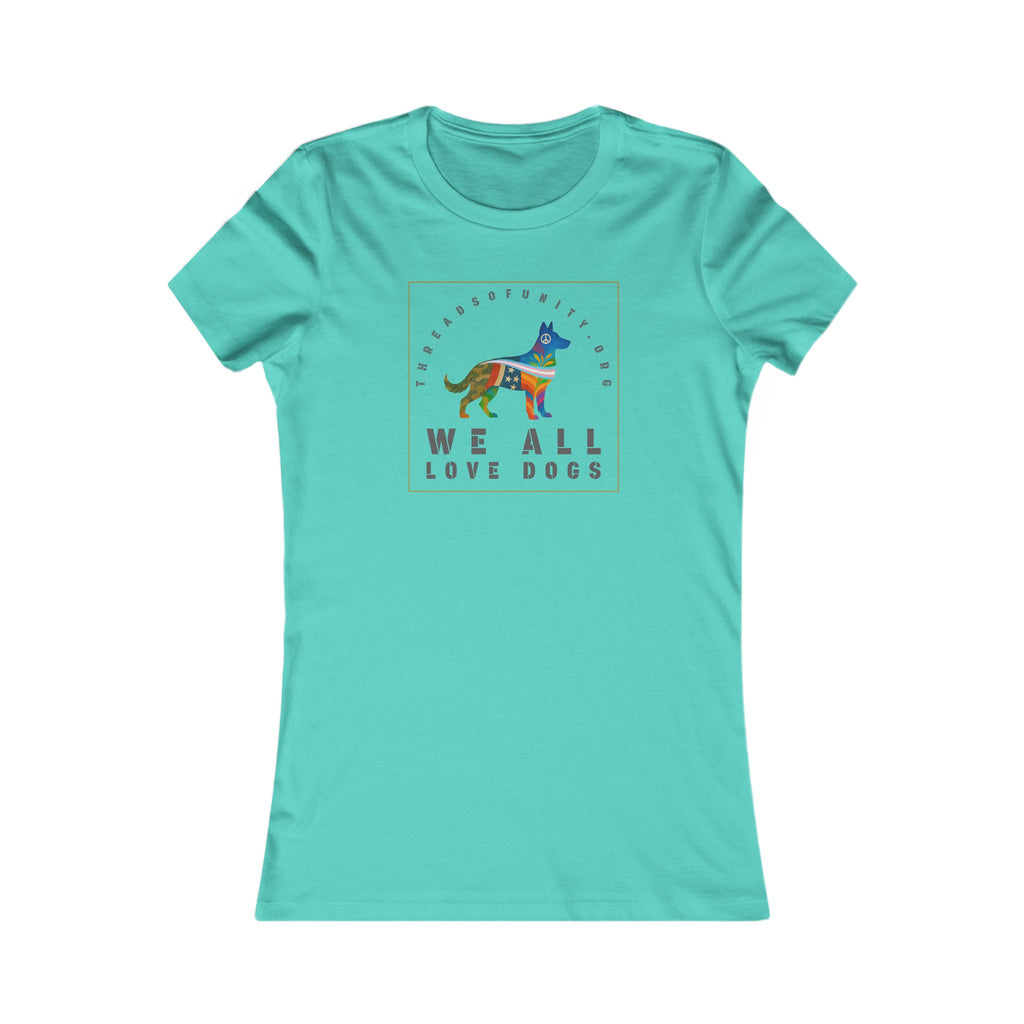 "We All Love Dogs, Shepherd" Threads of Unity™ Women's T-Shirt