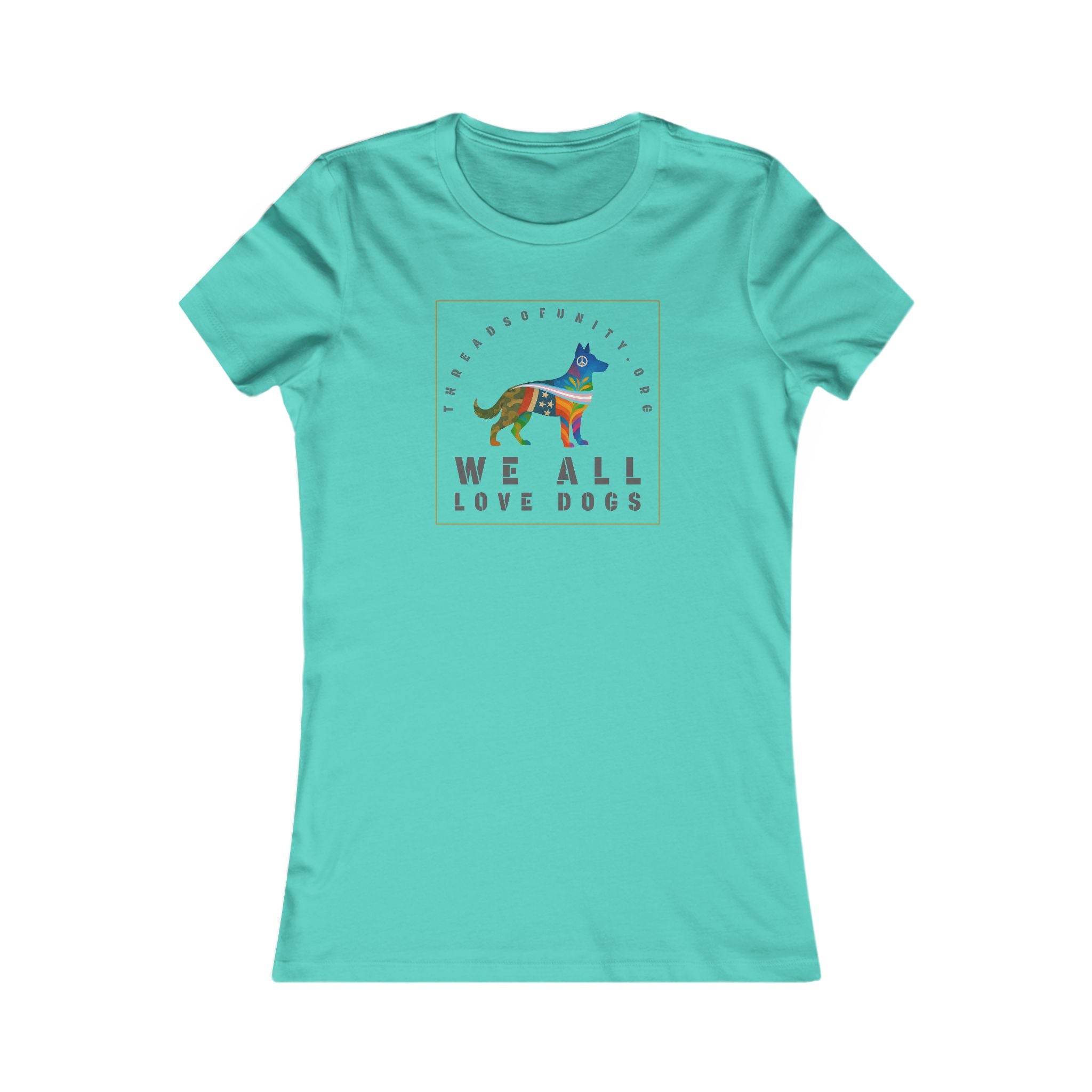 "We All Love Dogs, Shepherd" Threads of Unity™ Women's T-Shirt