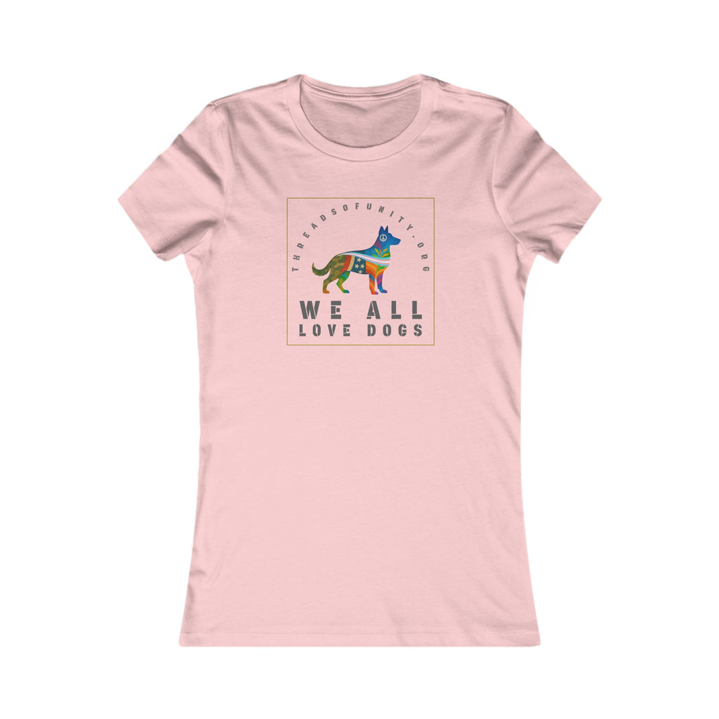 "We All Love Dogs, Shepherd" Threads of Unity™ Women's T-Shirt