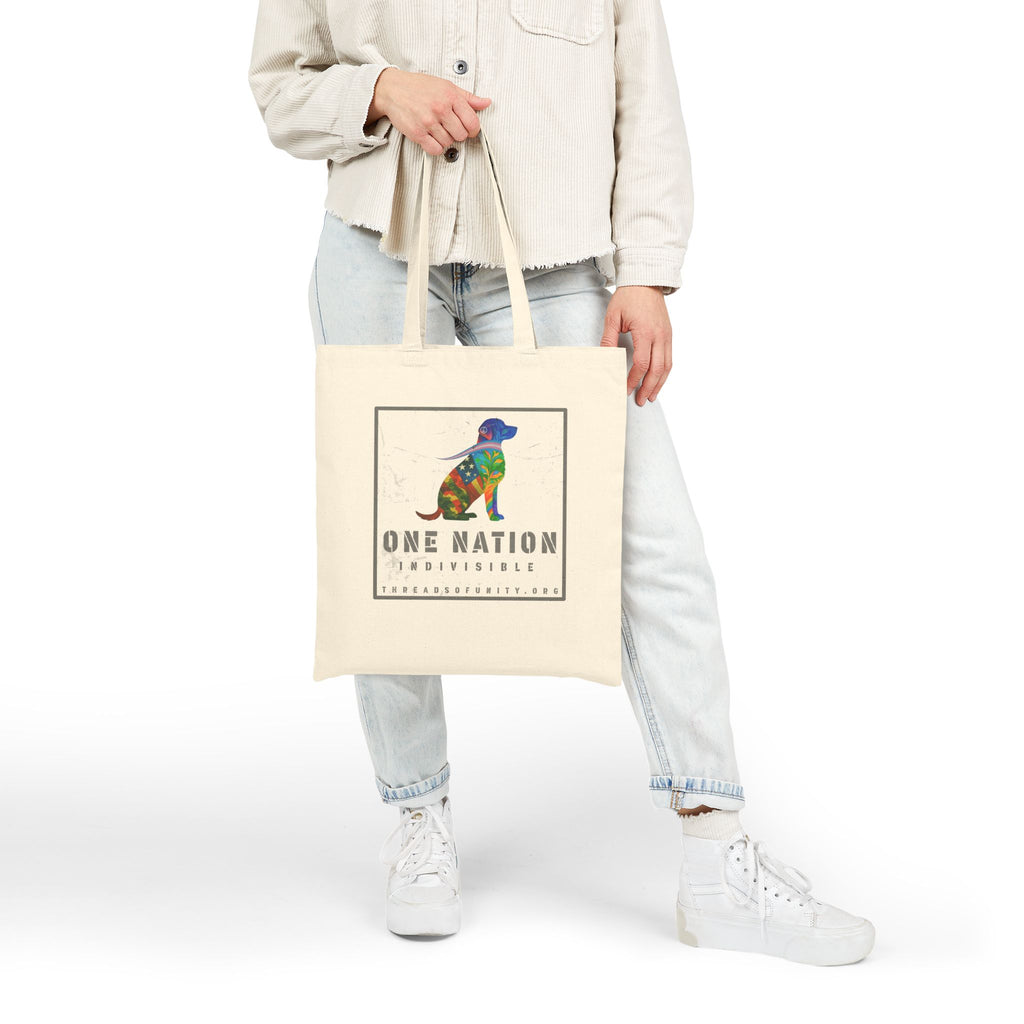 "One Nation, Indivisible Retriever" Threads of Unity™ Tote Bag