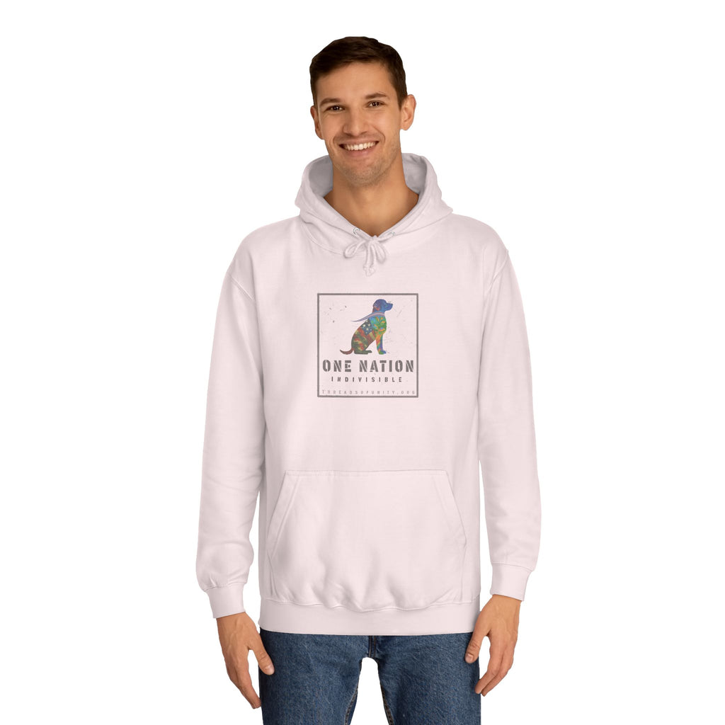 "One Nation, Indivisible Retriever" Threads of Unity™ Unisex College Hoodie