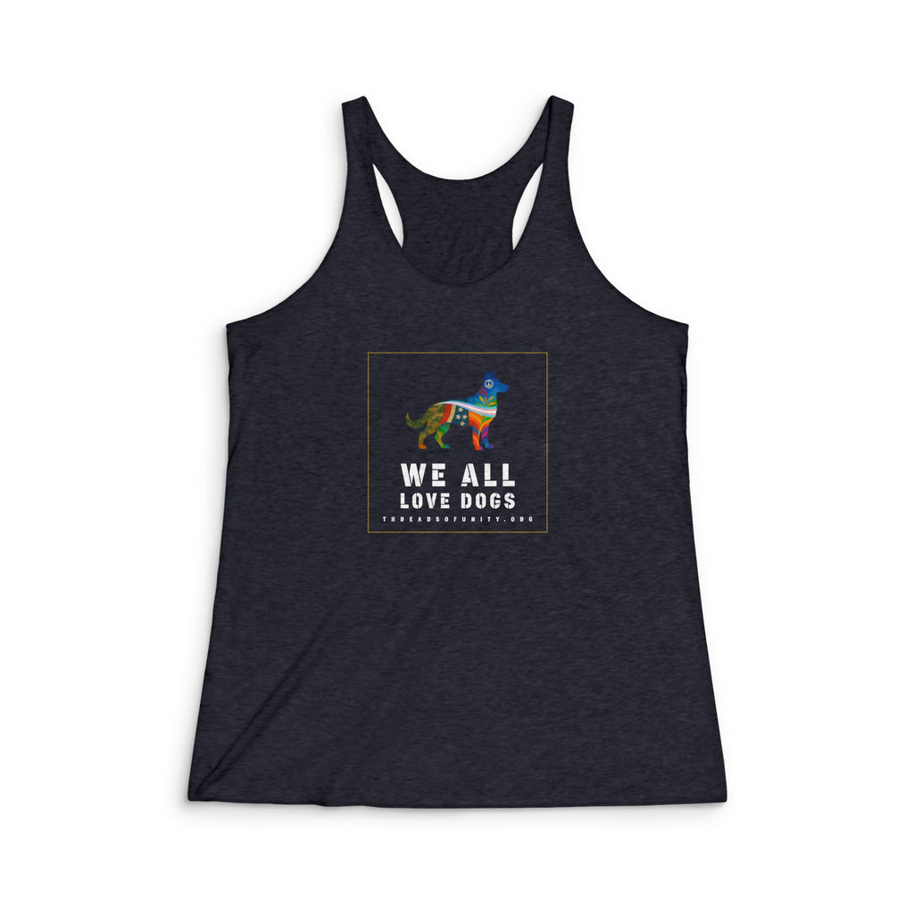 "We All Love Dogs, Shepherd" Threads of Unity™ Women's Tank Top