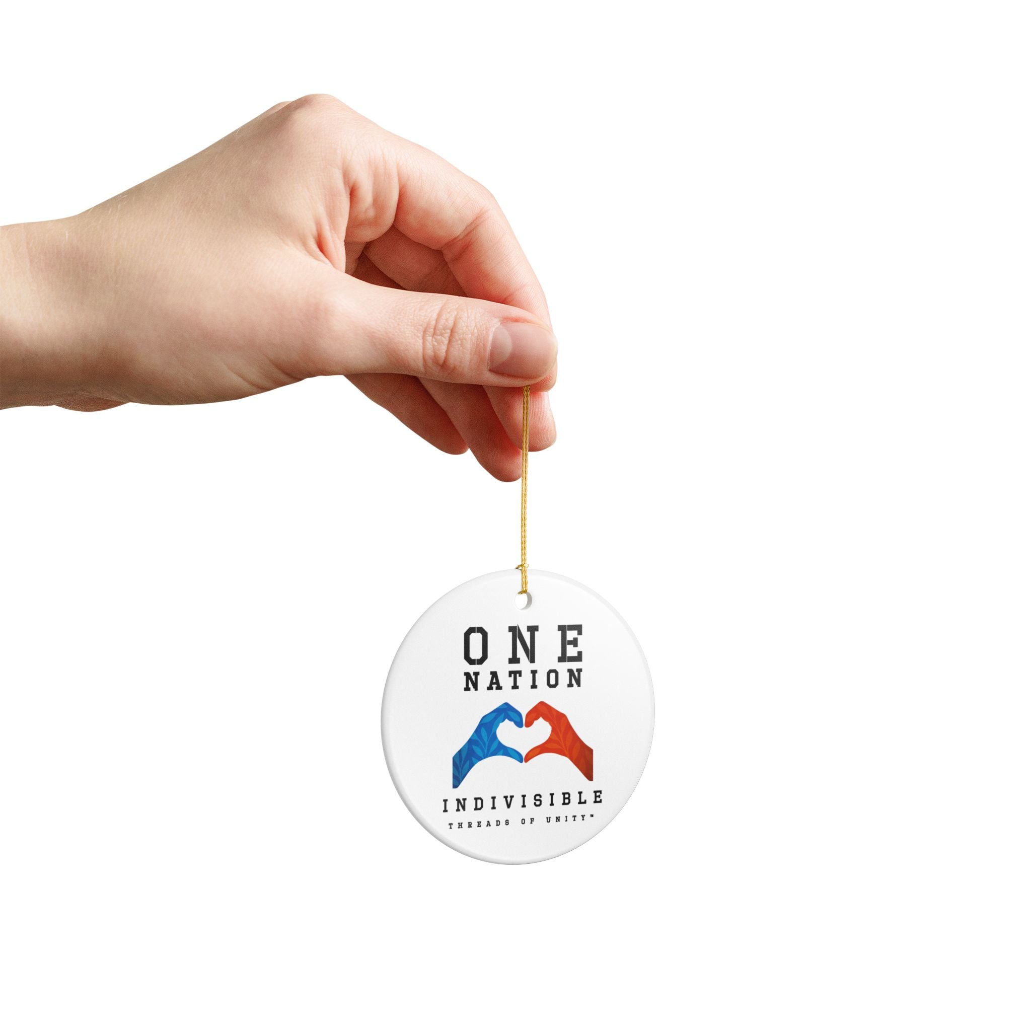 "One Nation" Threads of Unity™ Ceramic Ornament