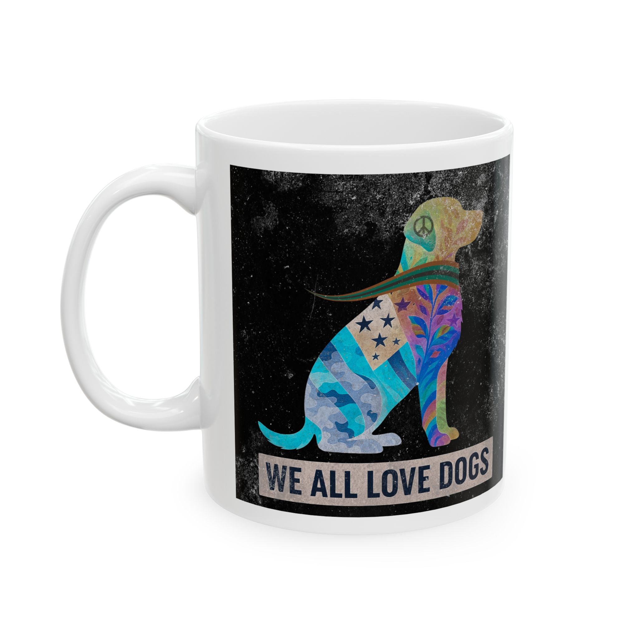 Ceramic "We All Love Dogs" Color Inversion Unity Mug (11oz, 15oz)