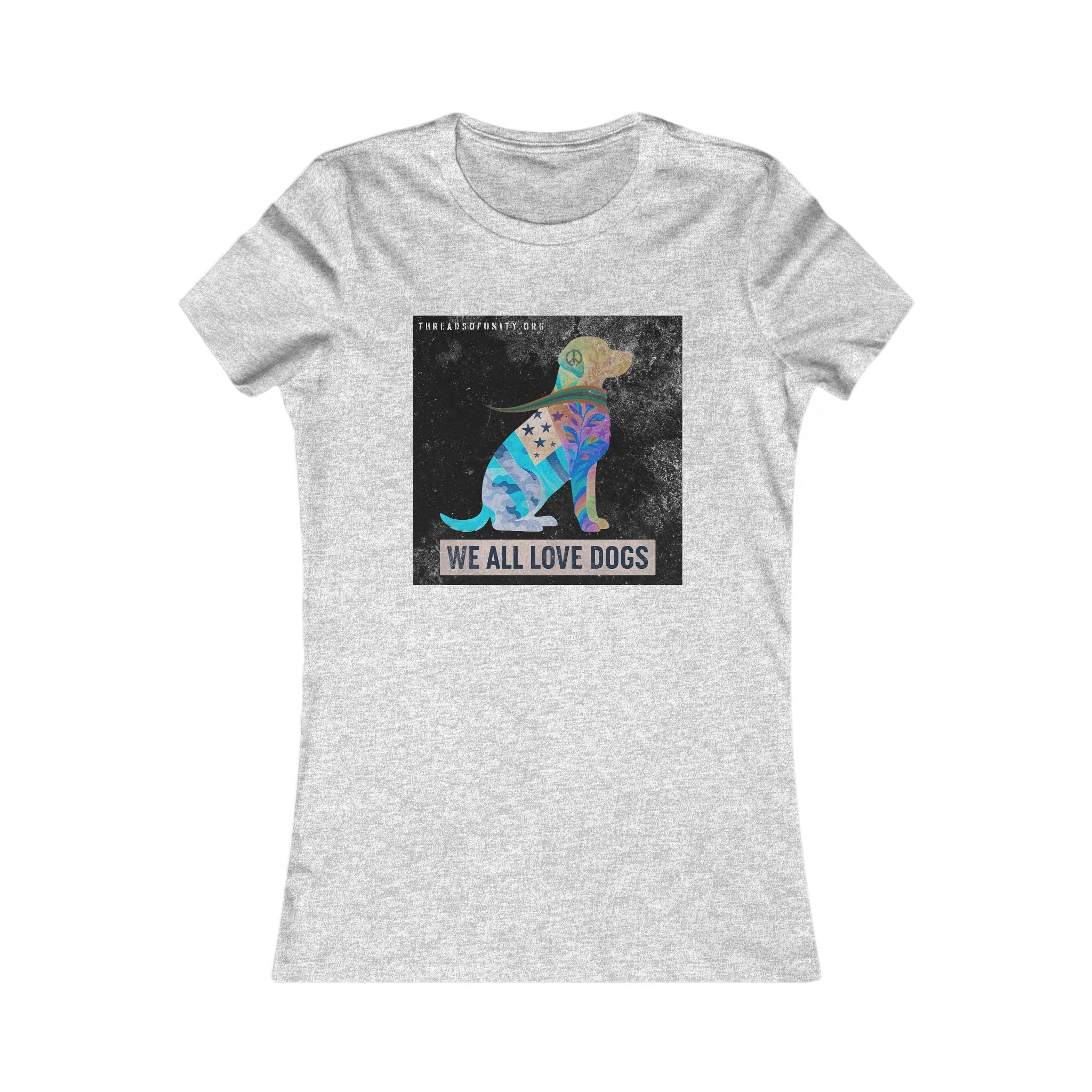 "We All Love Dogs" Threads of Unity™ Color Inversion Women's T-Shirt