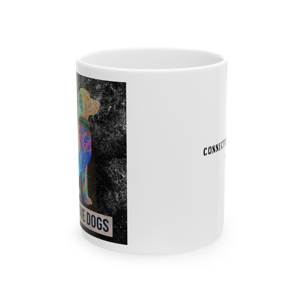 Ceramic "We All Love Dogs" Color Inversion Unity Mug (11oz, 15oz)