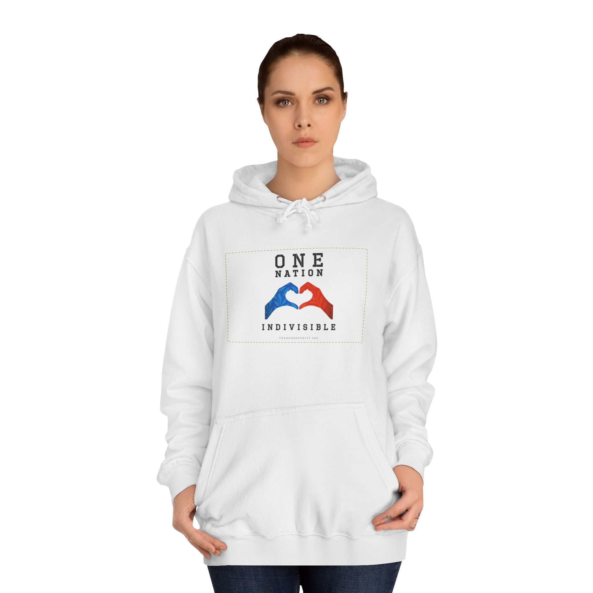Unisex "One Nation, Indivisible" Threads of Unity™ Unisex College Hoodie