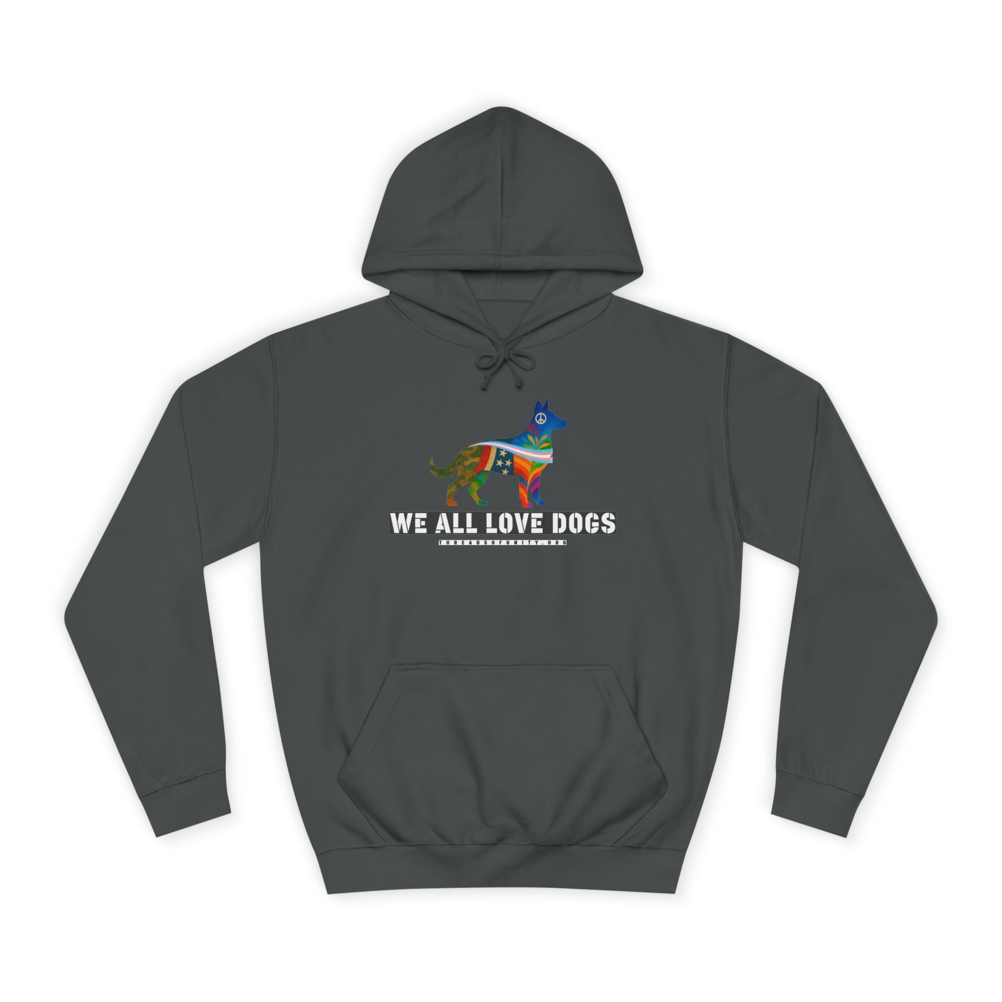 "We All Love Dogs, Shepherd" Threads of Unity™ Unisex College Hoodie