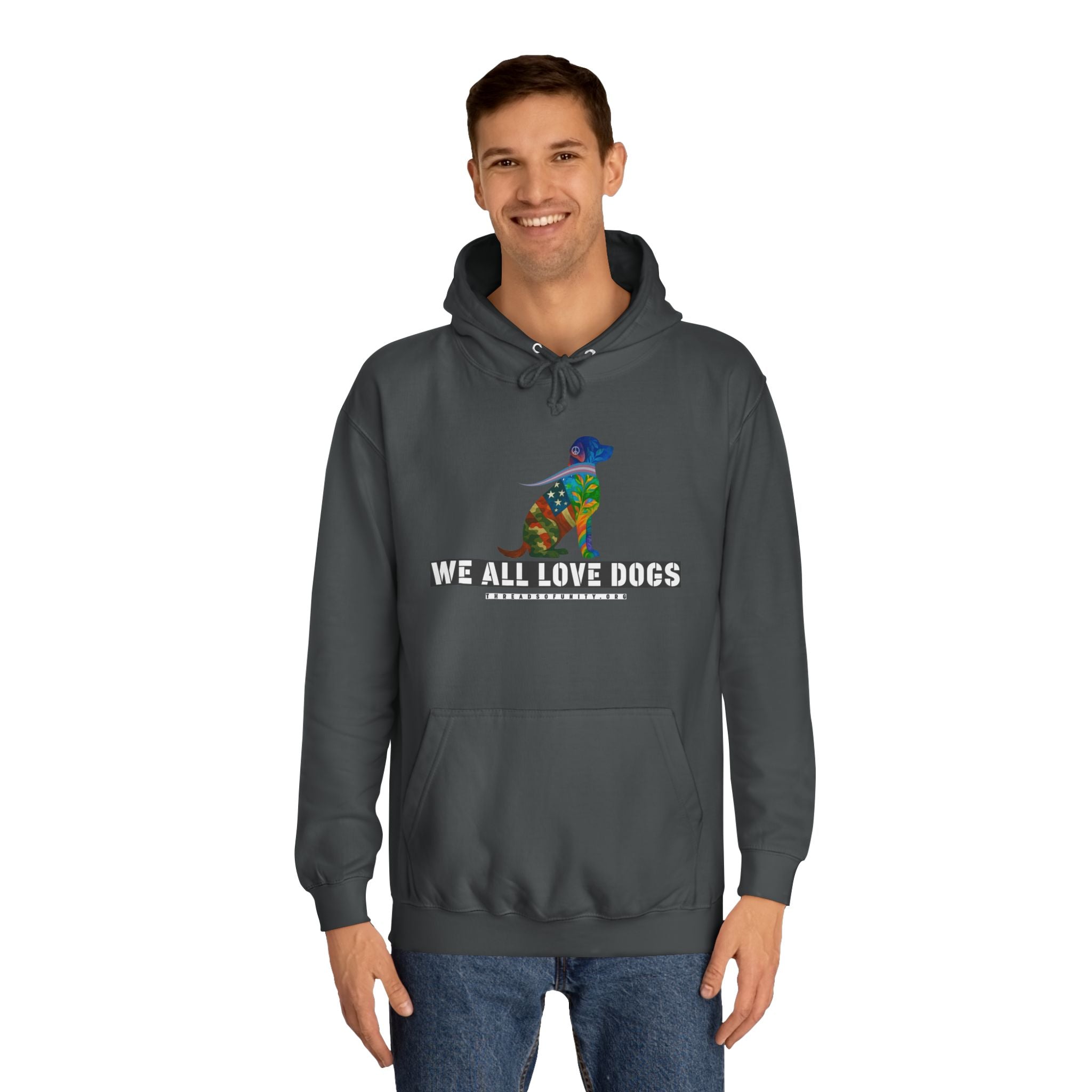"We All Love Dogs, Retriever" Threads of Unity™ Unisex College Hoodie