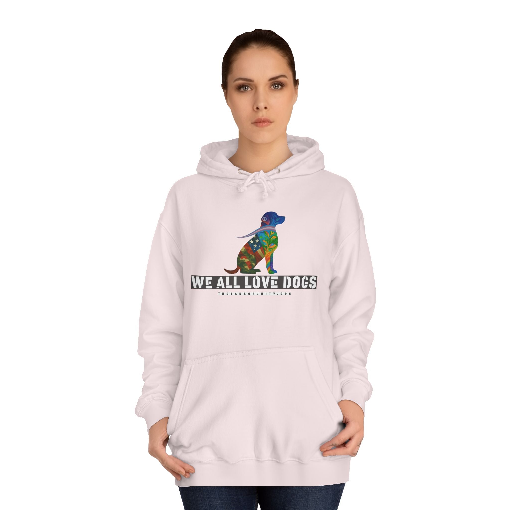 "We All Love Dogs, Retriever" Threads of Unity™ Unisex College Hoodie