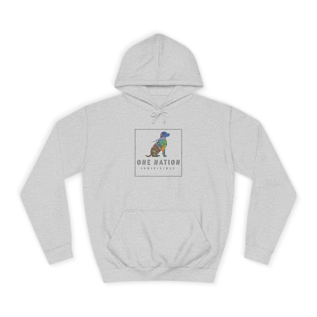 "One Nation, Indivisible Retriever" Threads of Unity™ Unisex College Hoodie