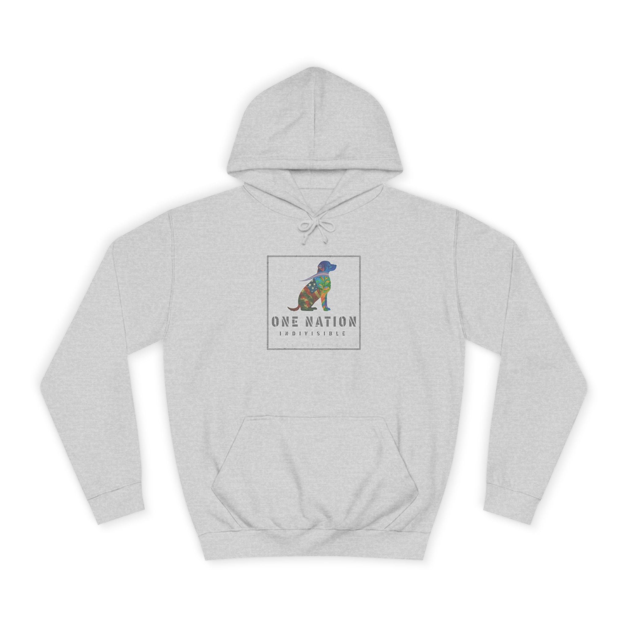 "One Nation, Indivisible Retriever" Threads of Unity™ Unisex College Hoodie