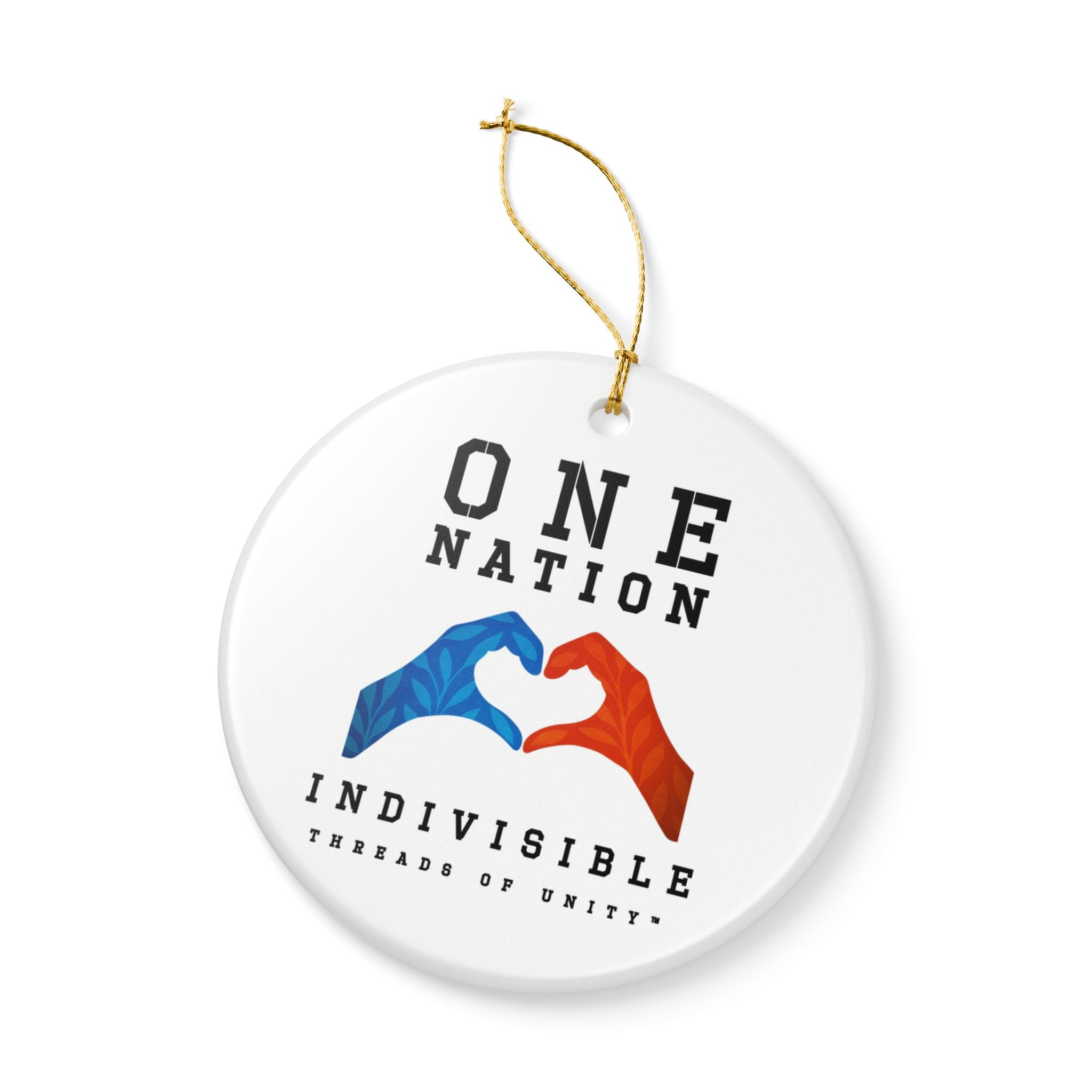 "One Nation" Threads of Unity™ Ceramic Ornament