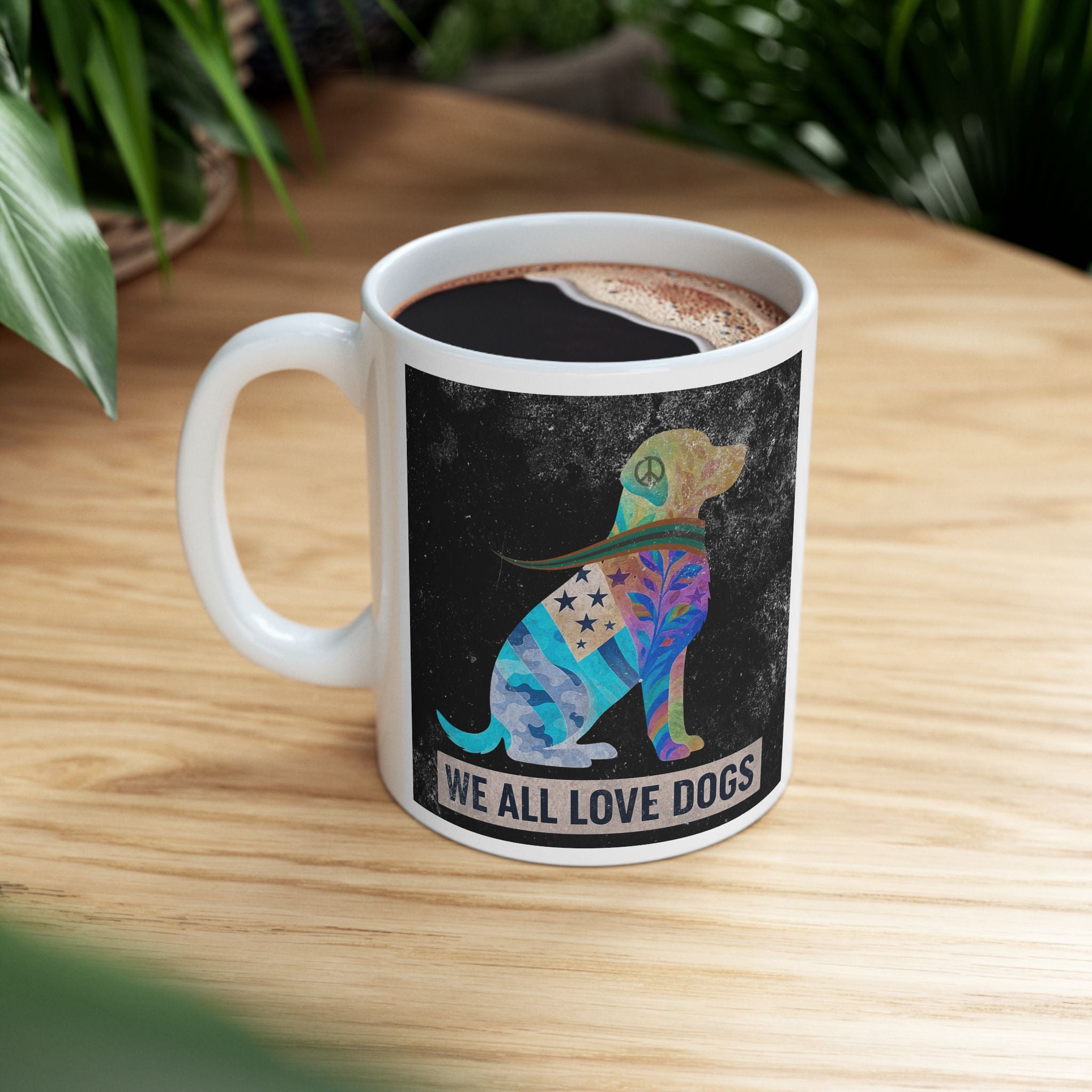 Ceramic "We All Love Dogs" Color Inversion Unity Mug (11oz, 15oz)