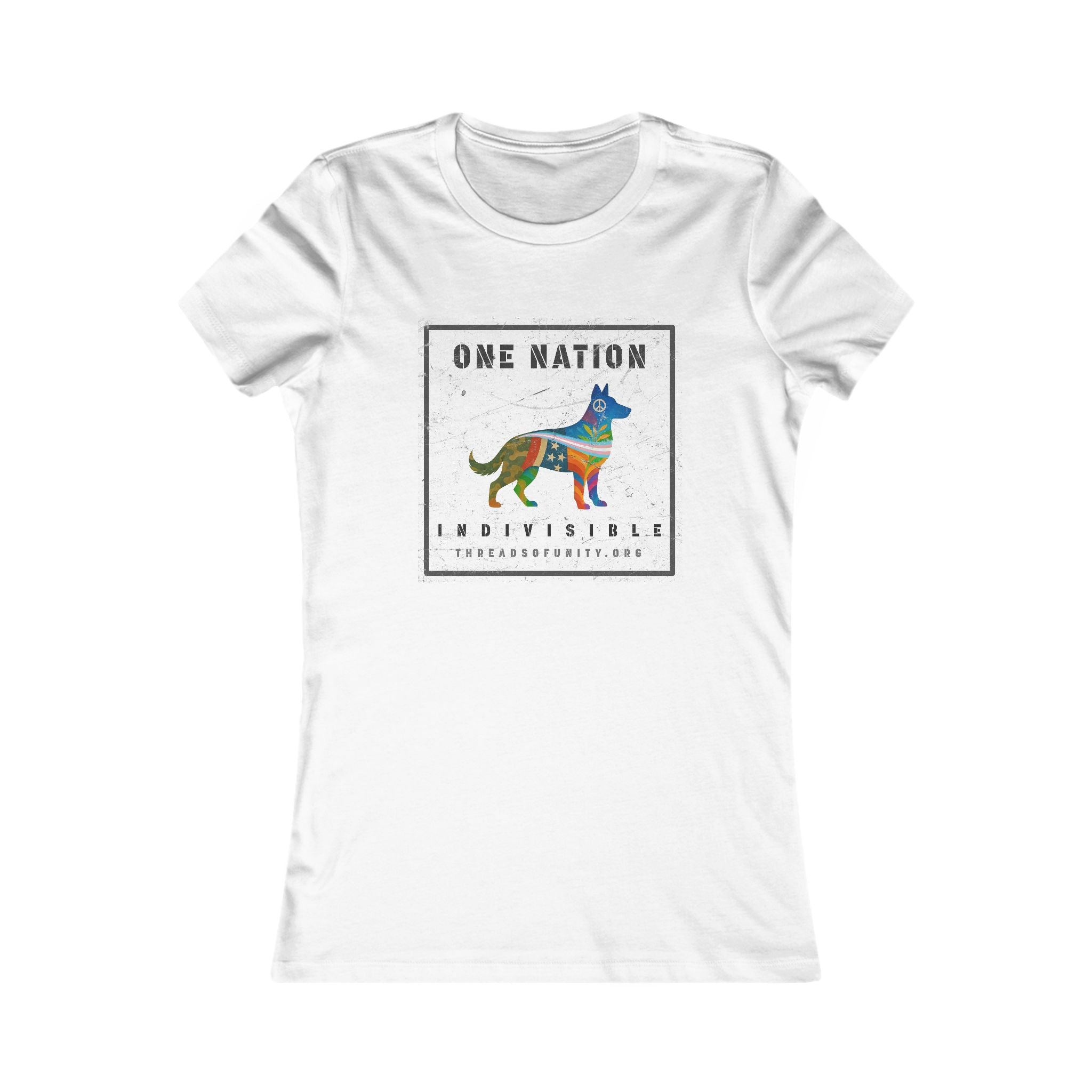 "One Nation, Indivisible Shepherd" Threads of Unity™ Women's T-Shirt
