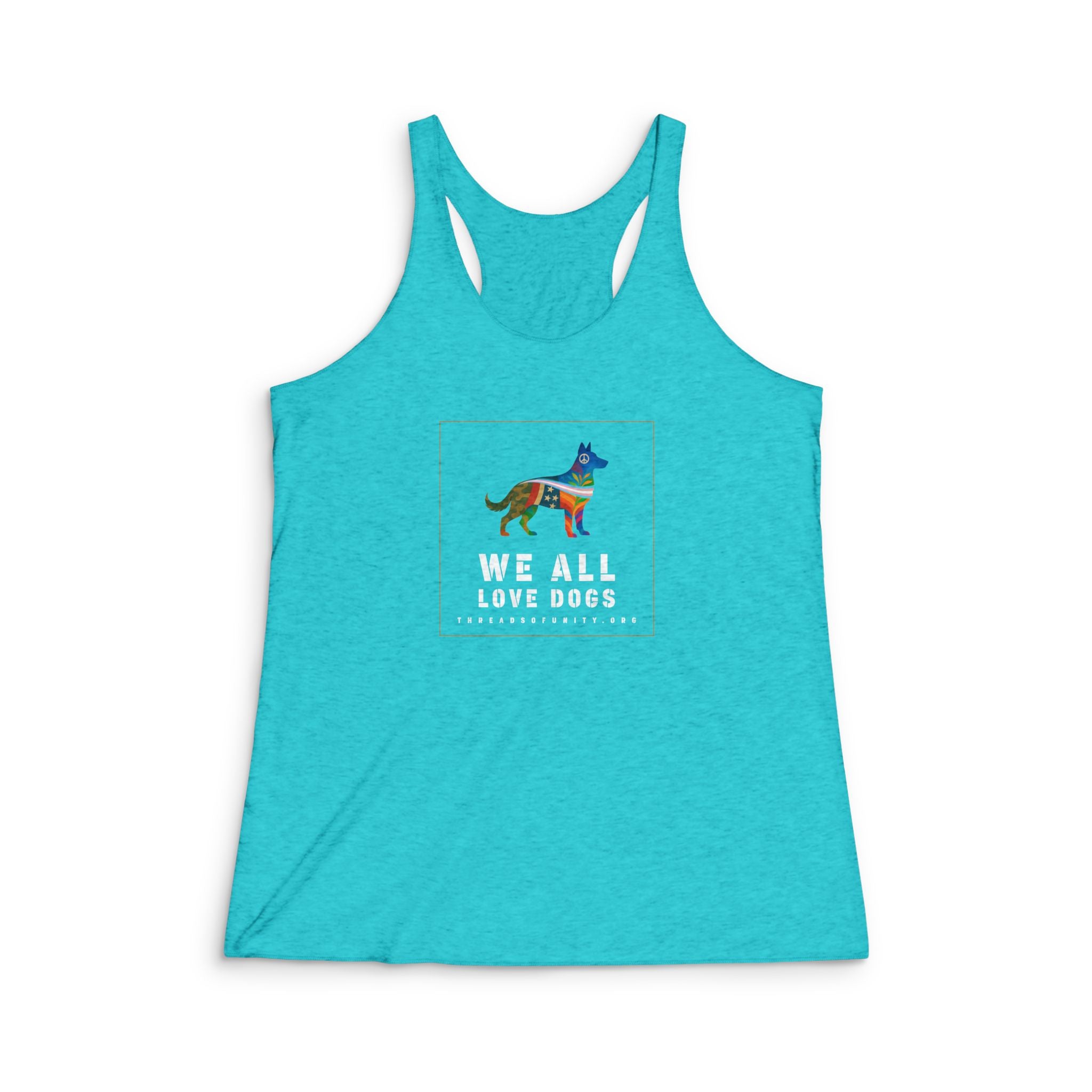 "We All Love Dogs, Shepherd" Threads of Unity™ Women's Tank Top