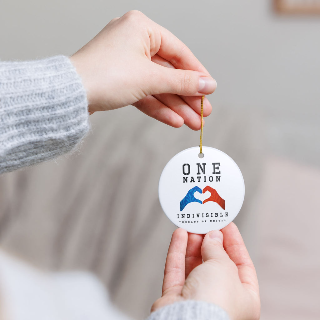 "One Nation" Threads of Unity™ Ceramic Ornament
