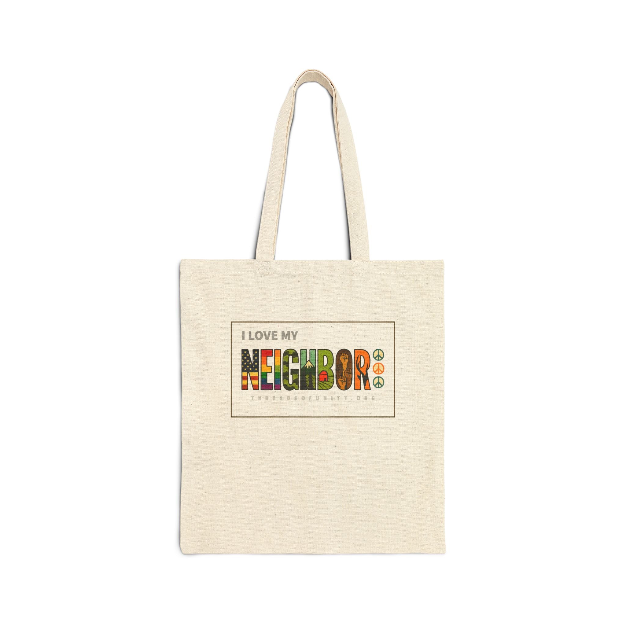 "I Love My Neighbor" Threads of Unity™ Tote Bag