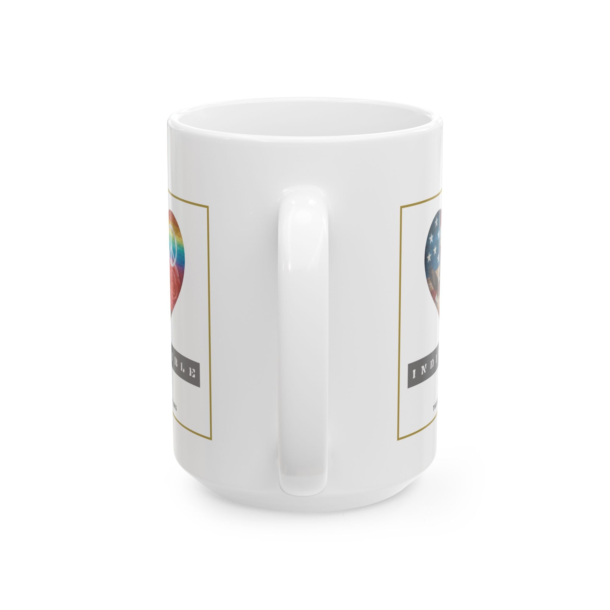 "Indivisible Heart" Threads of Unity™ Ceramic Mug, (11oz, 15oz)