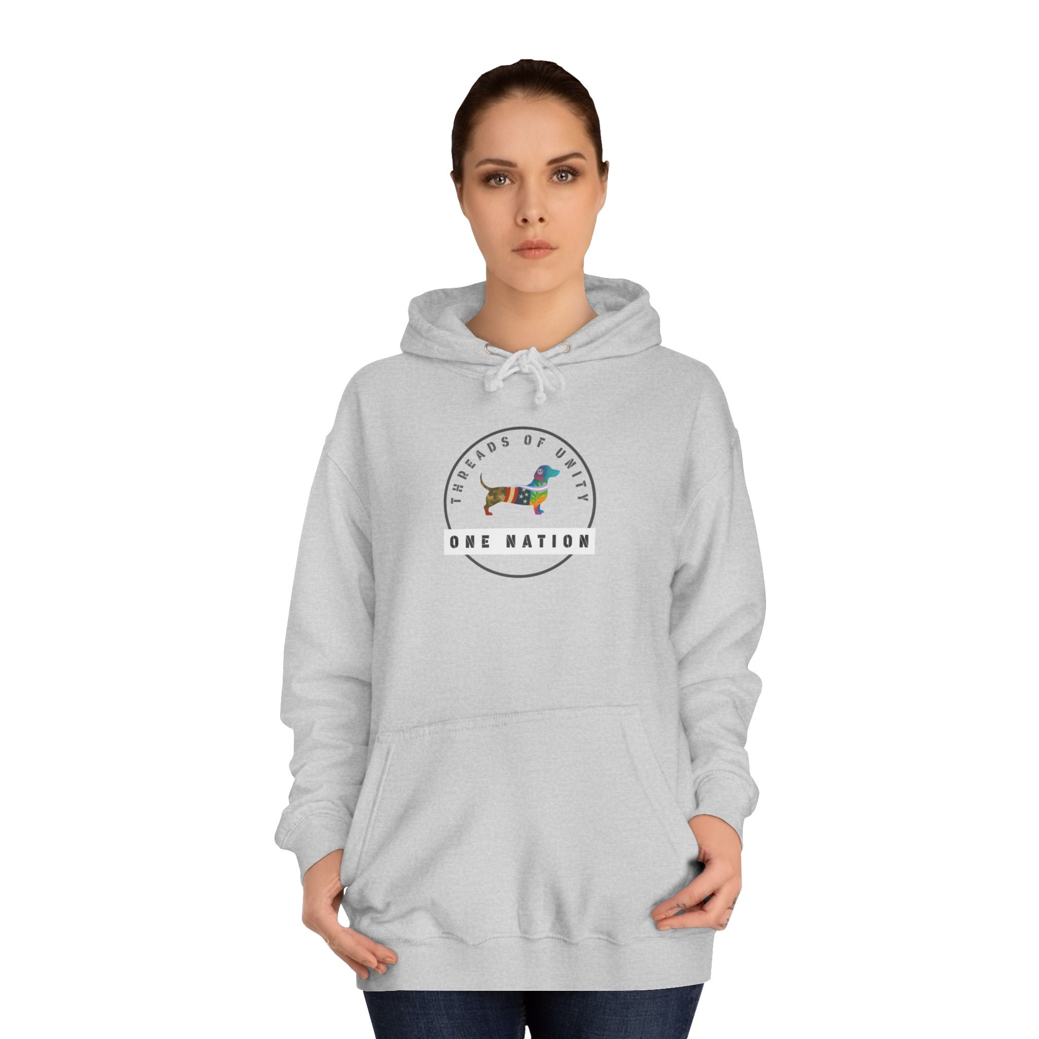 "One Nation Hound" Threads of Unity™ Unisex College Hoodie