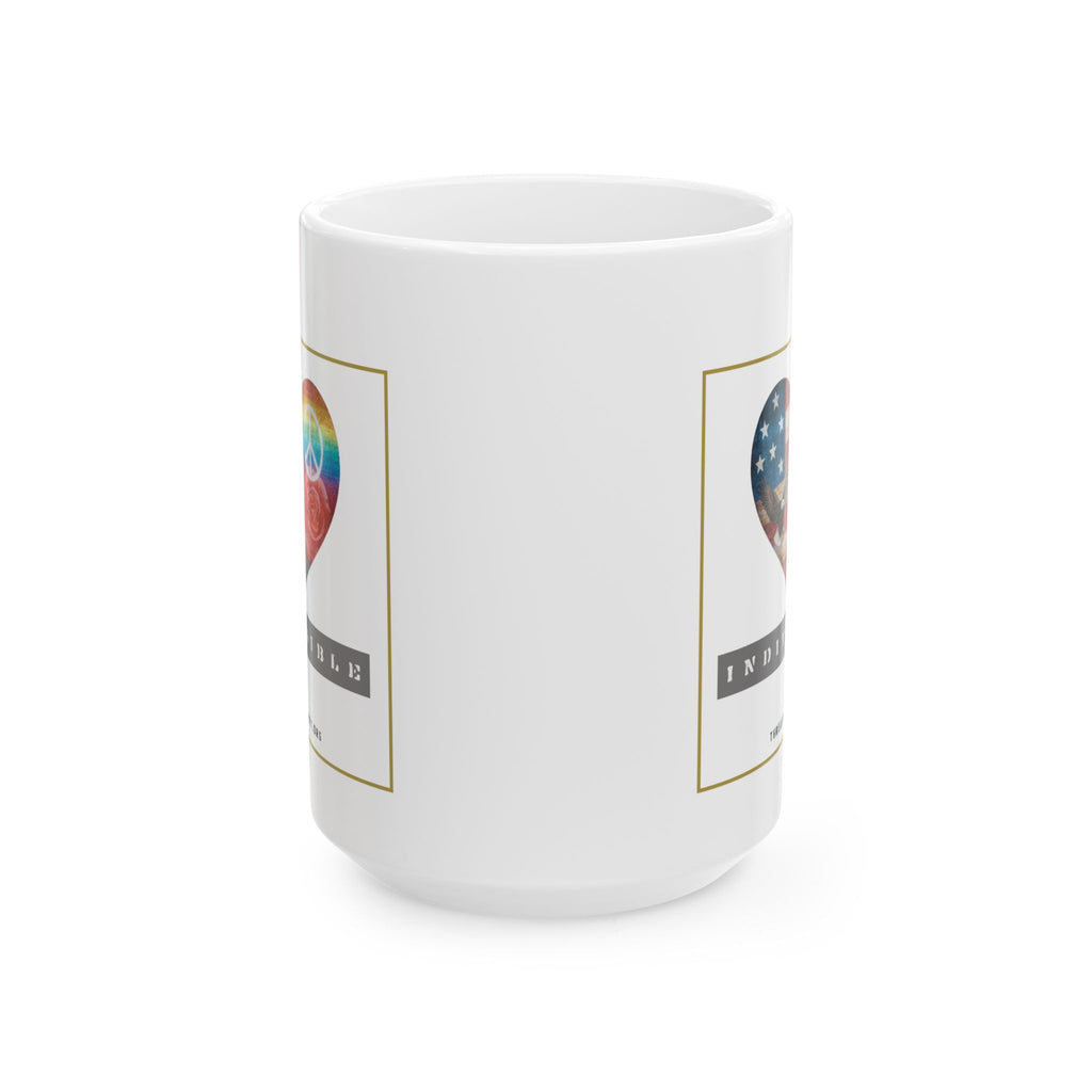 "Indivisible Heart" Threads of Unity™ Ceramic Mug, (11oz, 15oz)