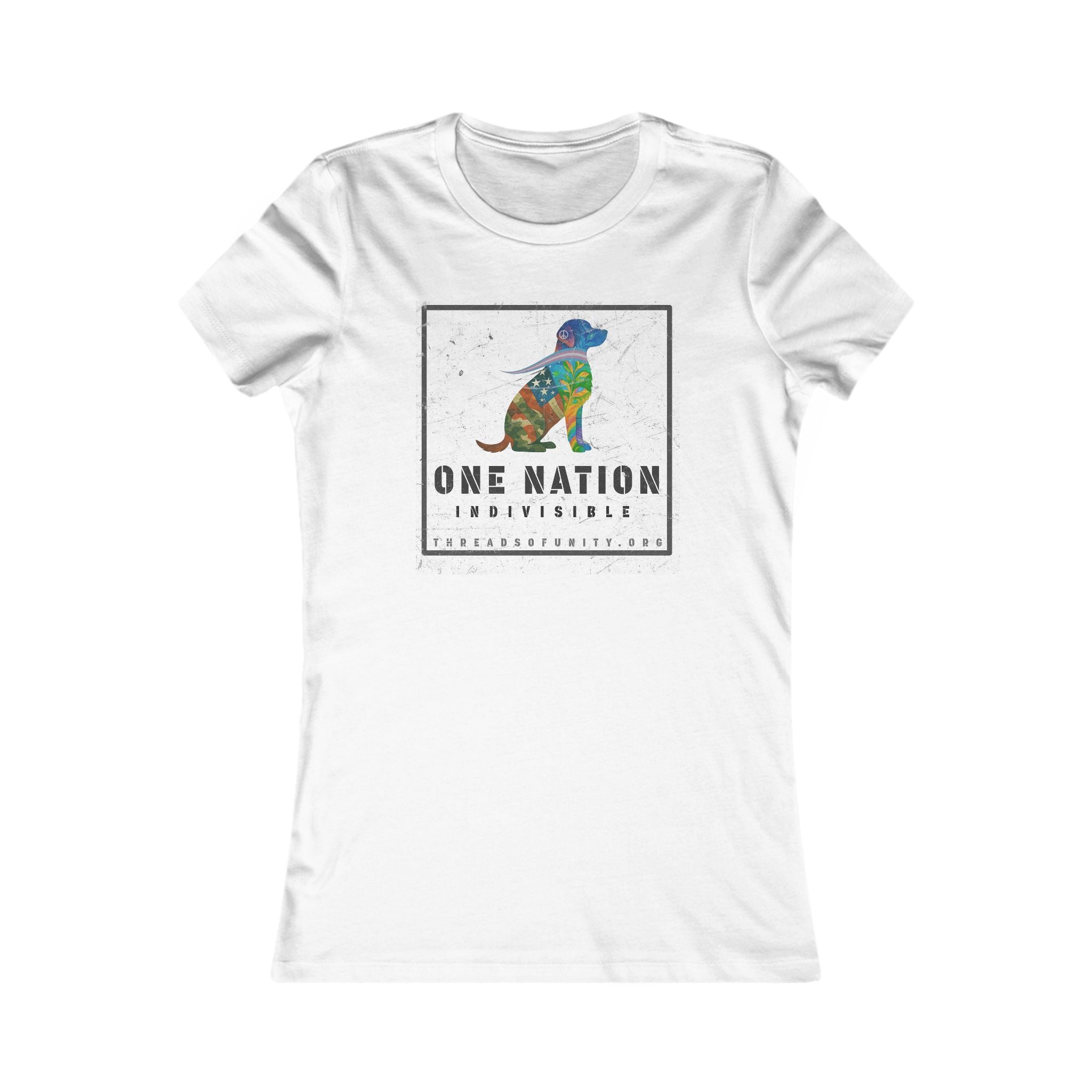 "One Nation, Indivisible Retriever" Threads of Unity™ Women's T-Shirt