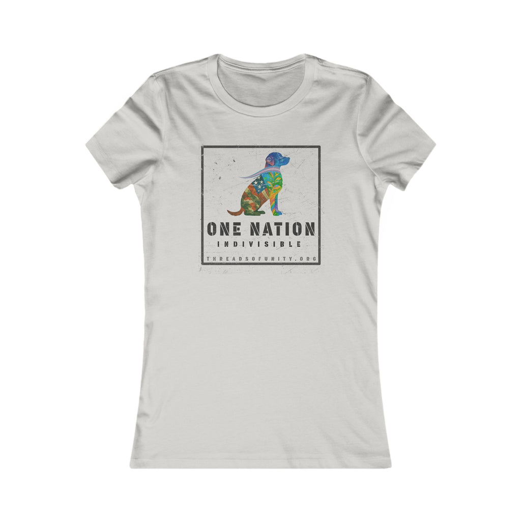 "One Nation, Indivisible Retriever" Threads of Unity™ Women's T-Shirt