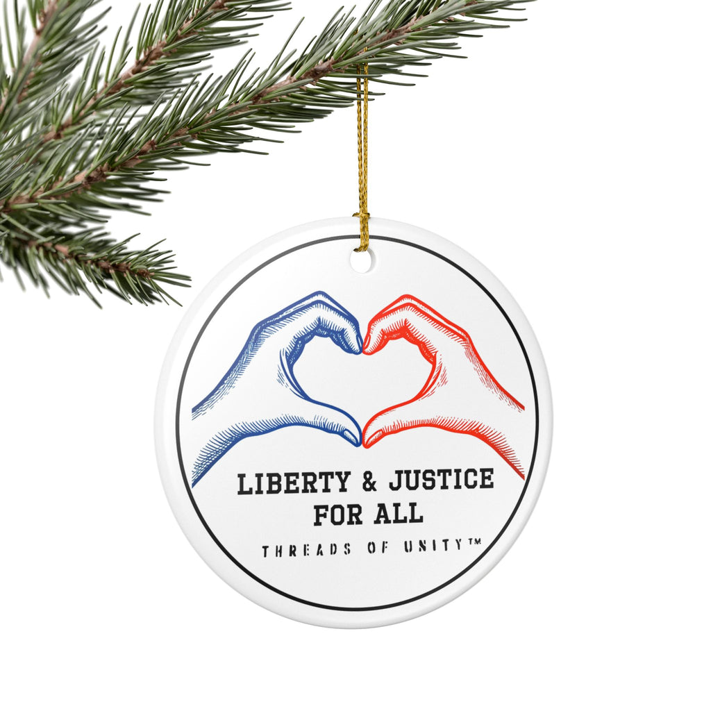 "Liberty & Justice" Threads of Unity™ Ceramic Ornament