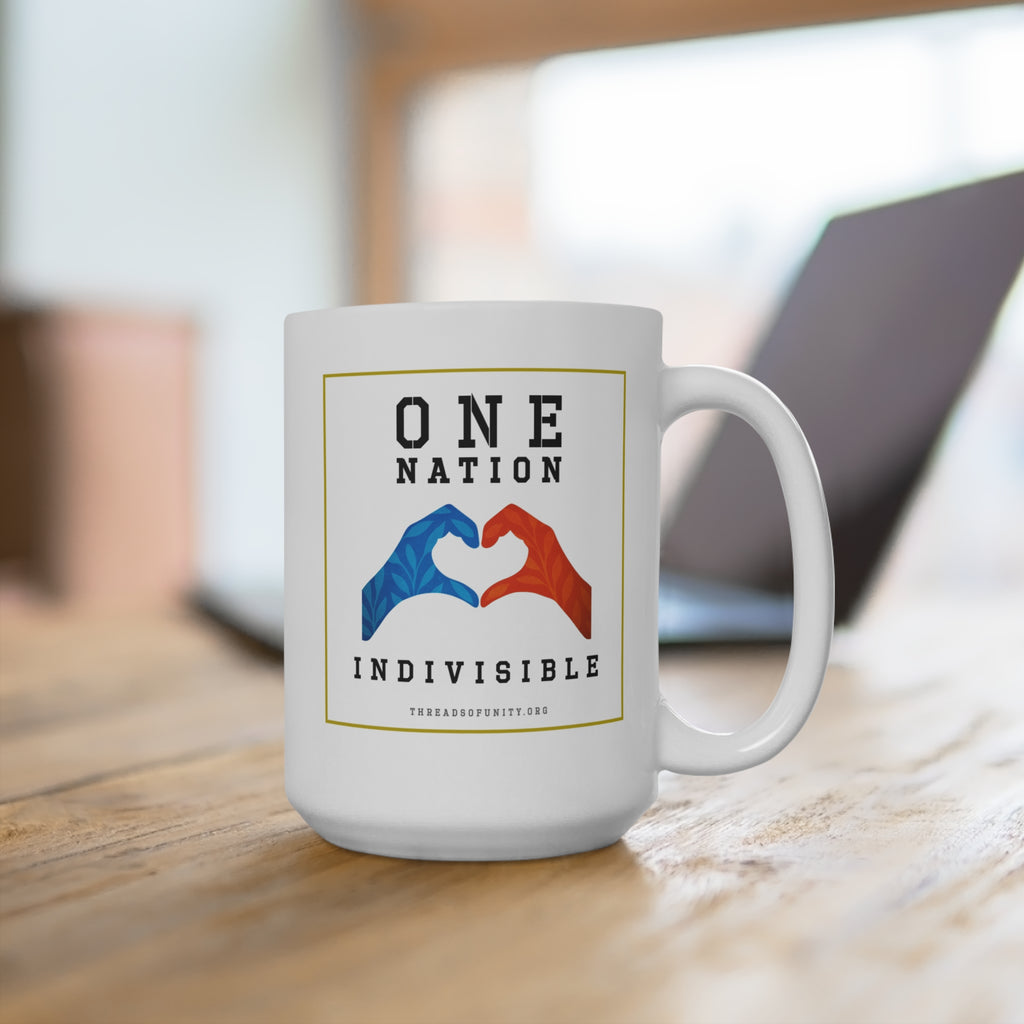 "One Nation, Indivisible Hands" Threads of Unity™ Ceramic Mug