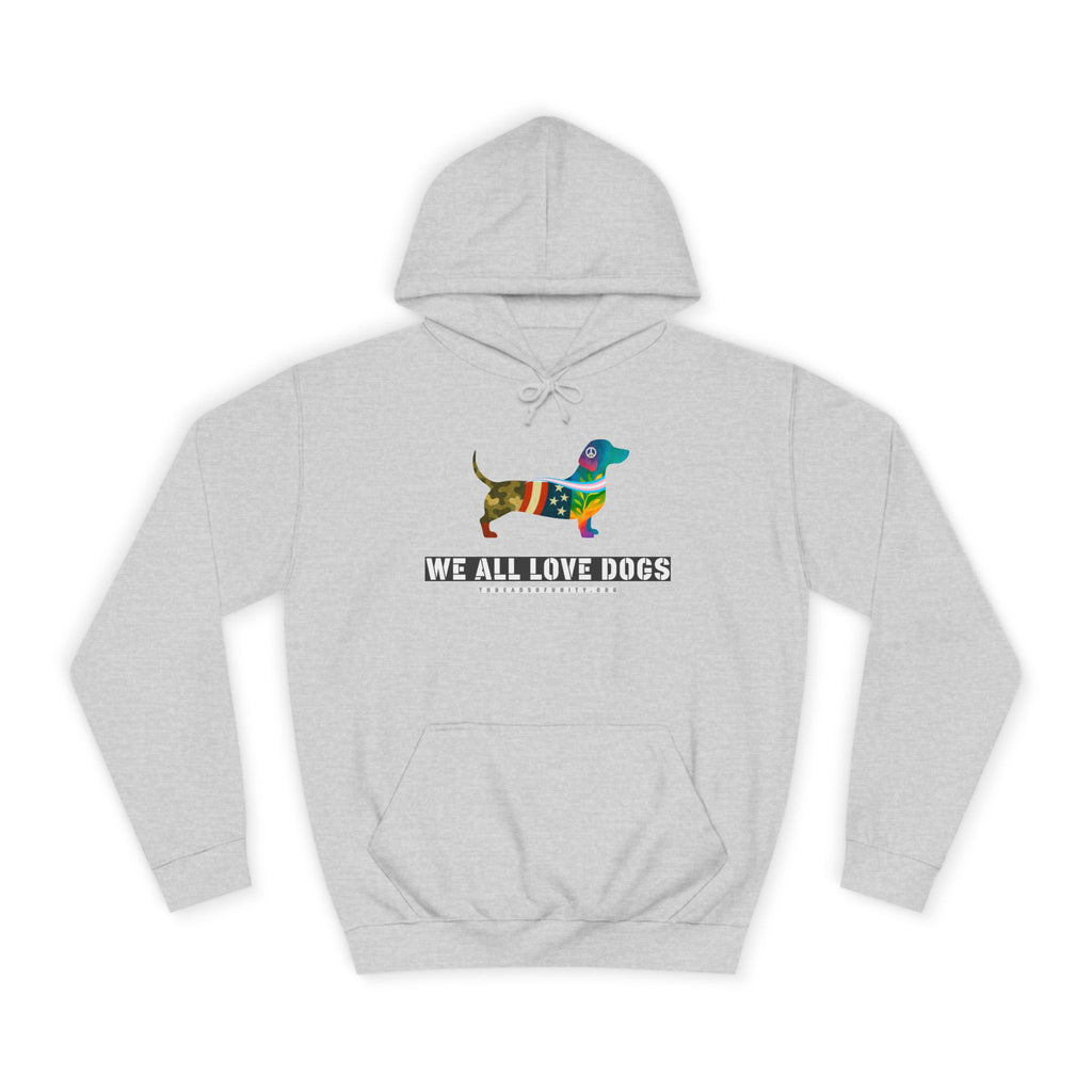 "We All Love Dogs, Hound" Threads of Unity™ Unisex College Hoodie