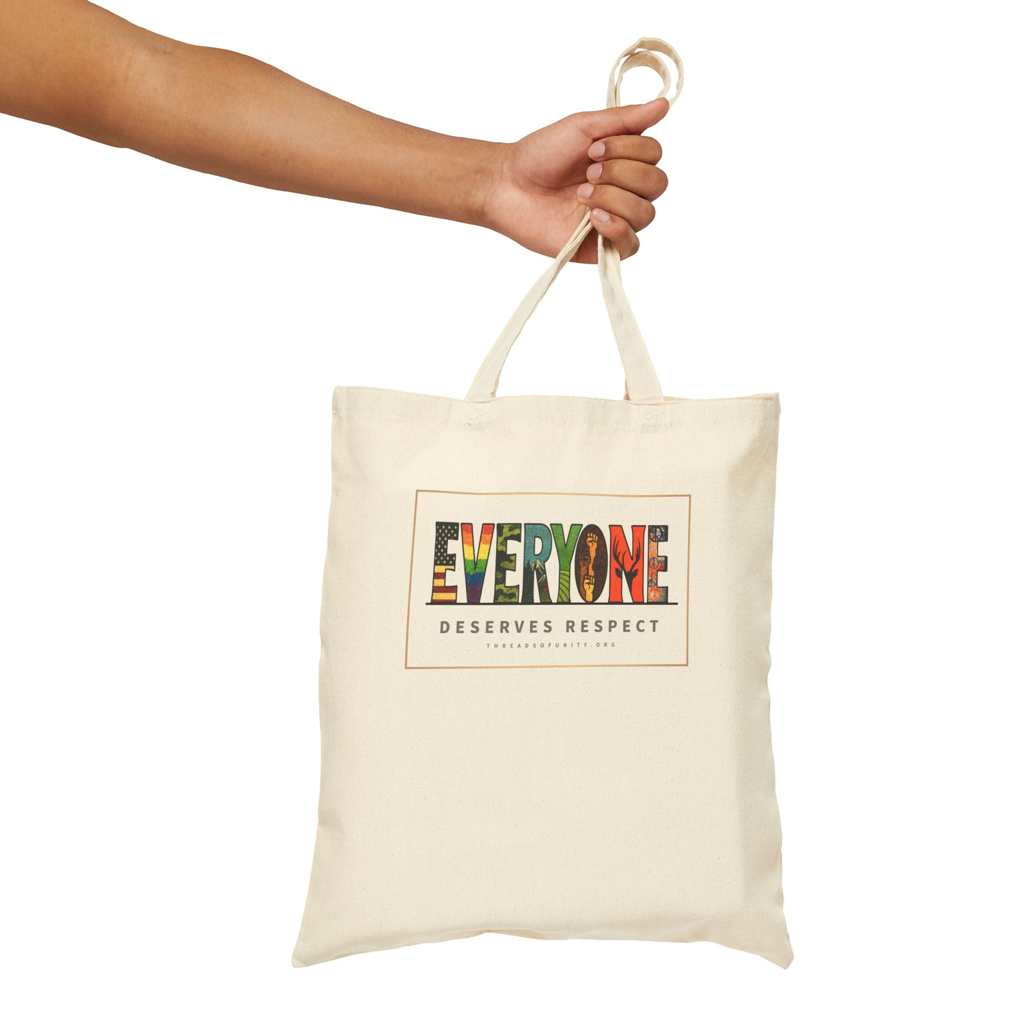 "Everyone Deserves Respect" Threads of Unity™ Tote Bag