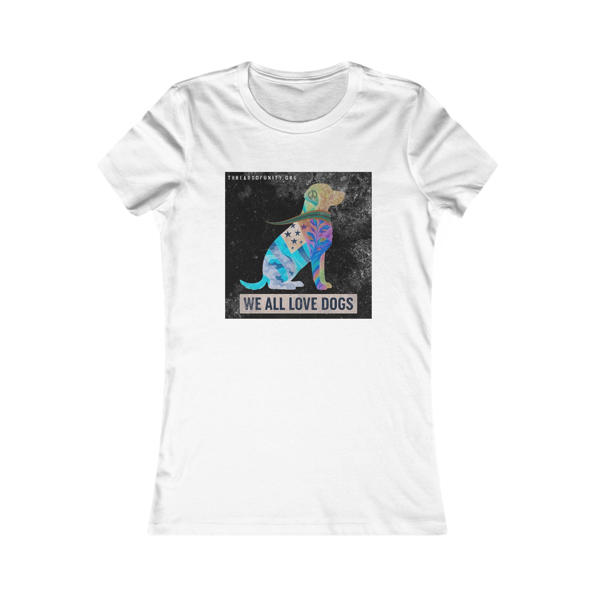 "We All Love Dogs" Threads of Unity™ Color Inversion Women's T-Shirt