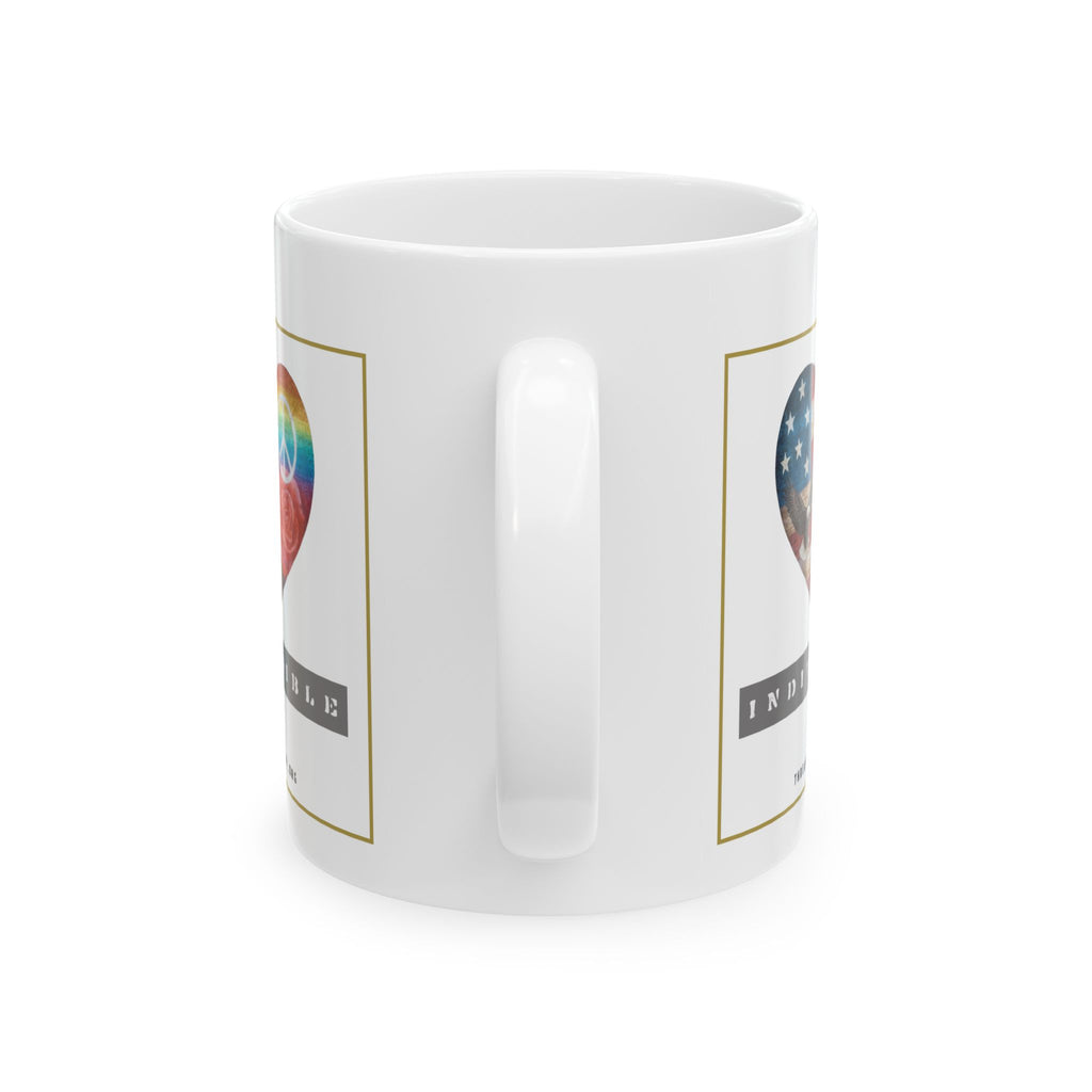 "Indivisible Heart" Threads of Unity™ Ceramic Mug, (11oz, 15oz)