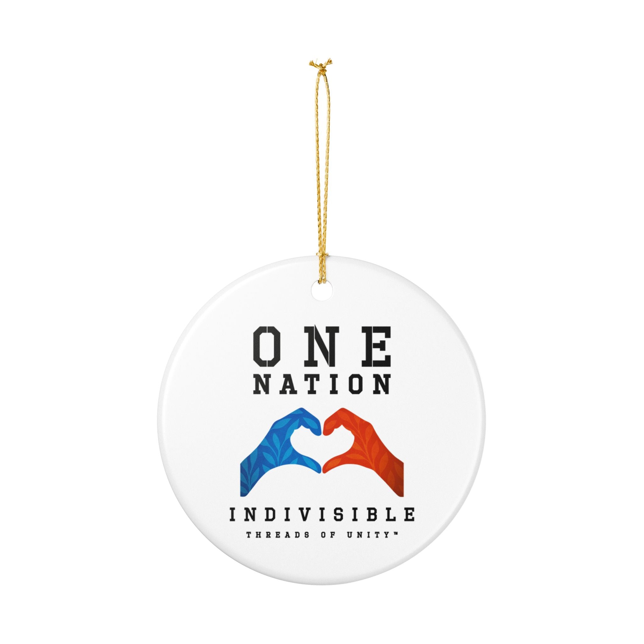 "One Nation" Threads of Unity™ Ceramic Ornament