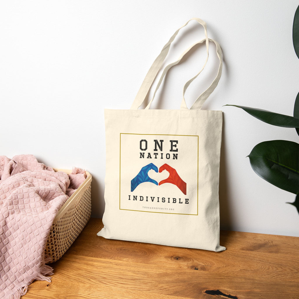 "One Nation, Indivisible Hands" Threads of Unity™ Tote Bag