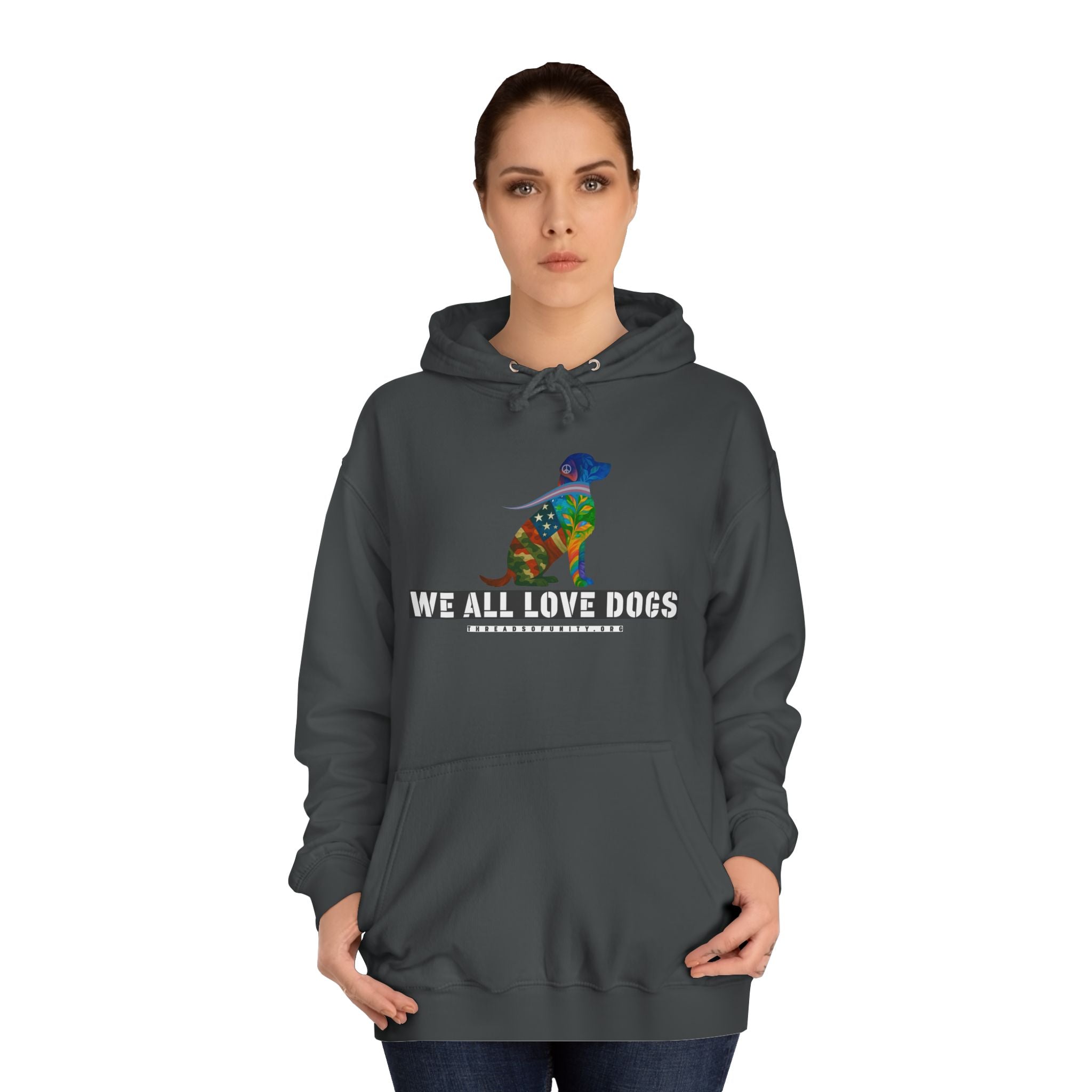 "We All Love Dogs, Retriever" Threads of Unity™ Unisex College Hoodie
