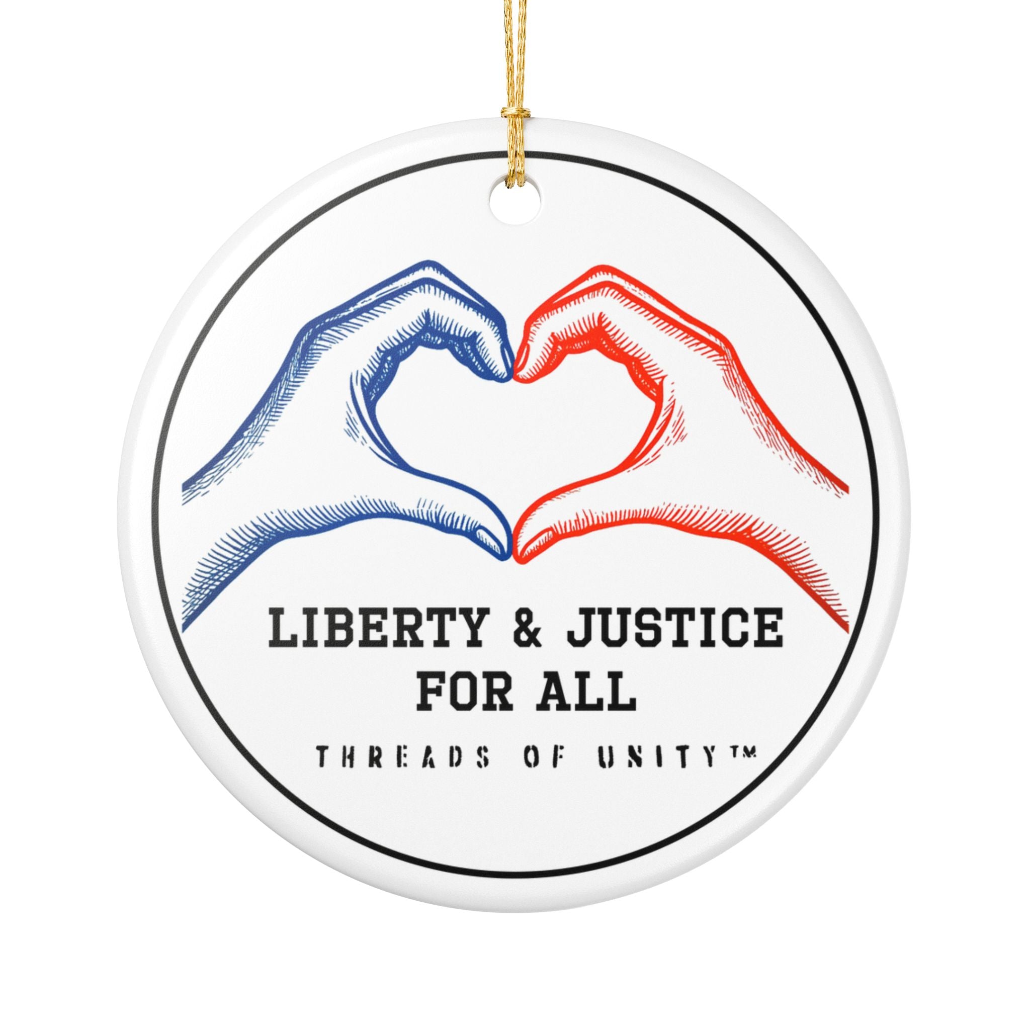 "Liberty & Justice" Threads of Unity™ Ceramic Ornament