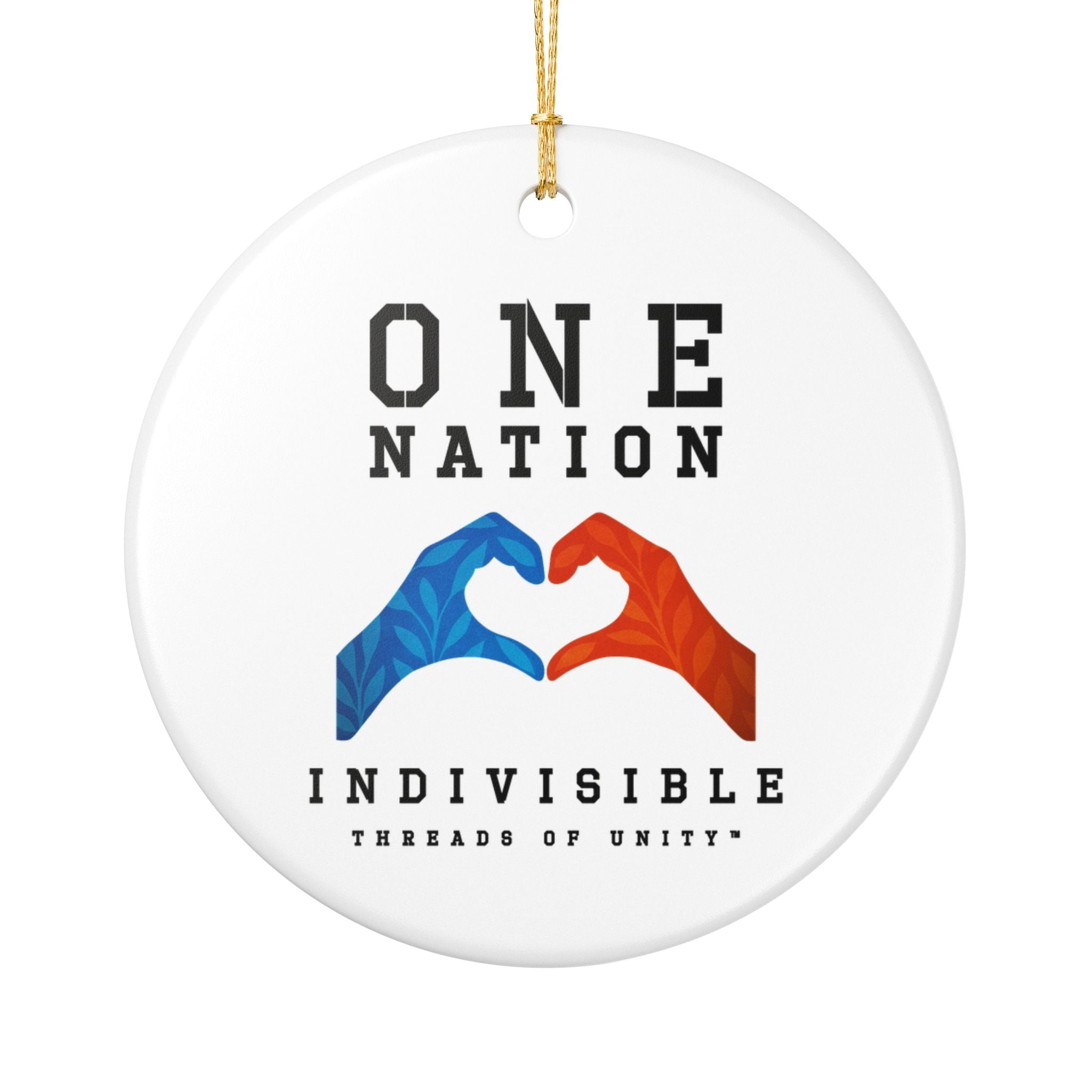 "One Nation" Threads of Unity™ Ceramic Ornament