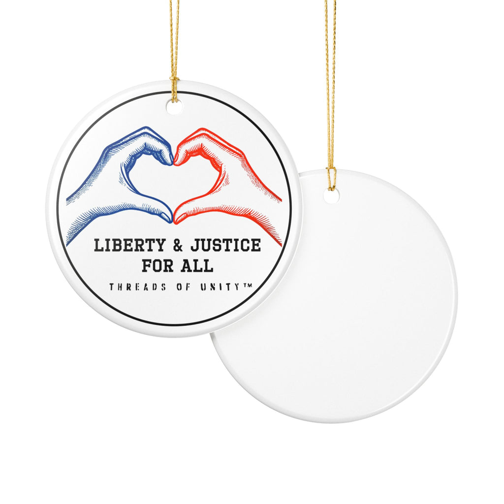 "Liberty & Justice" Threads of Unity™ Ceramic Ornament
