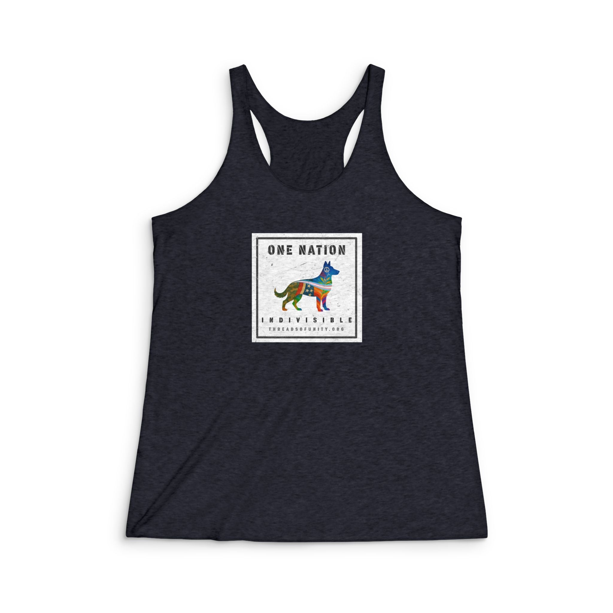"One Nation, Indivisible Shepherd" Threads of Unity™ Women's Tank Top