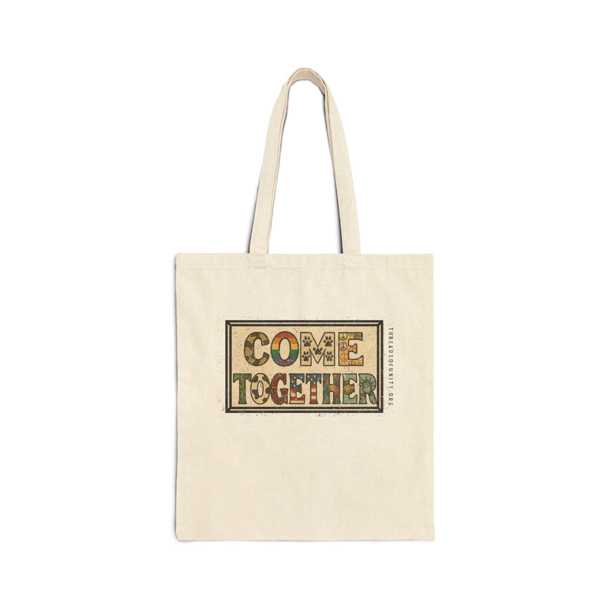 "Come Together" Threads of Unity Tote Bag