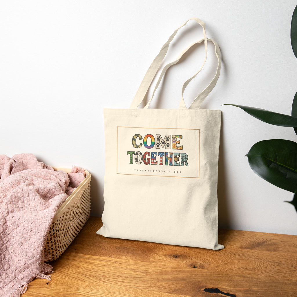 "Come Together" Threads of Unity™ Cotton Canvas Tote Bag