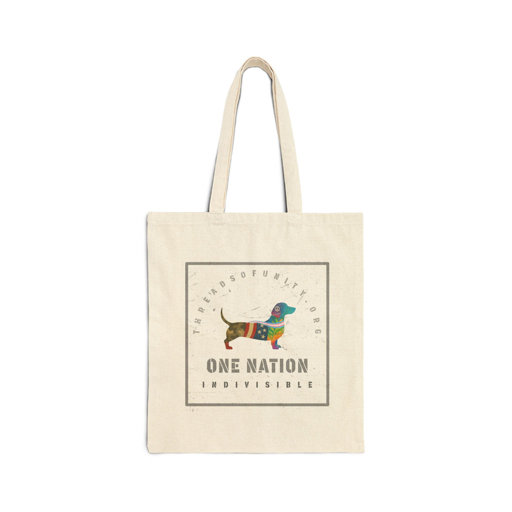 "One Nation, Indivisible Hound" Threads of Unity™ Tote Bag