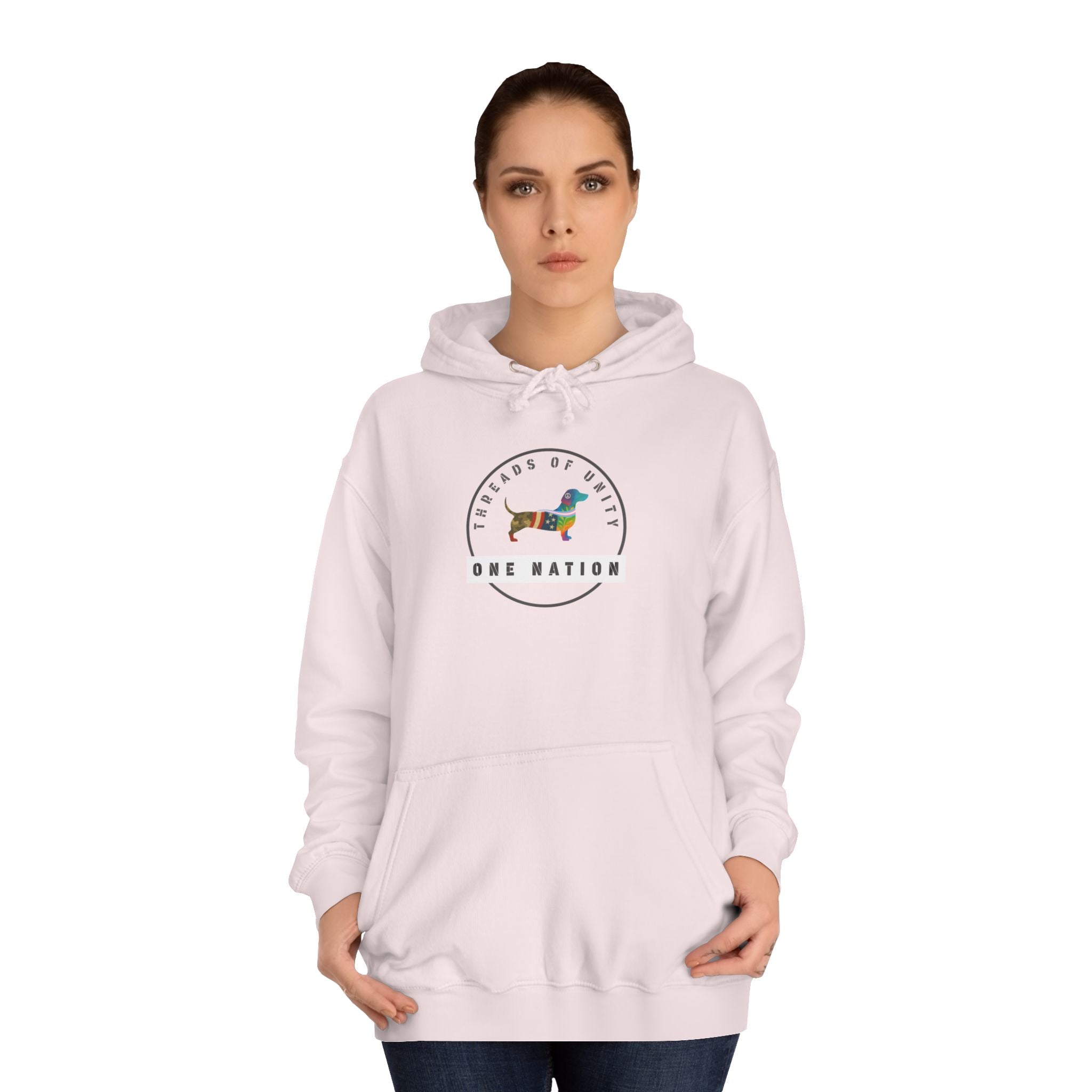 "One Nation Hound" Threads of Unity™ Unisex College Hoodie