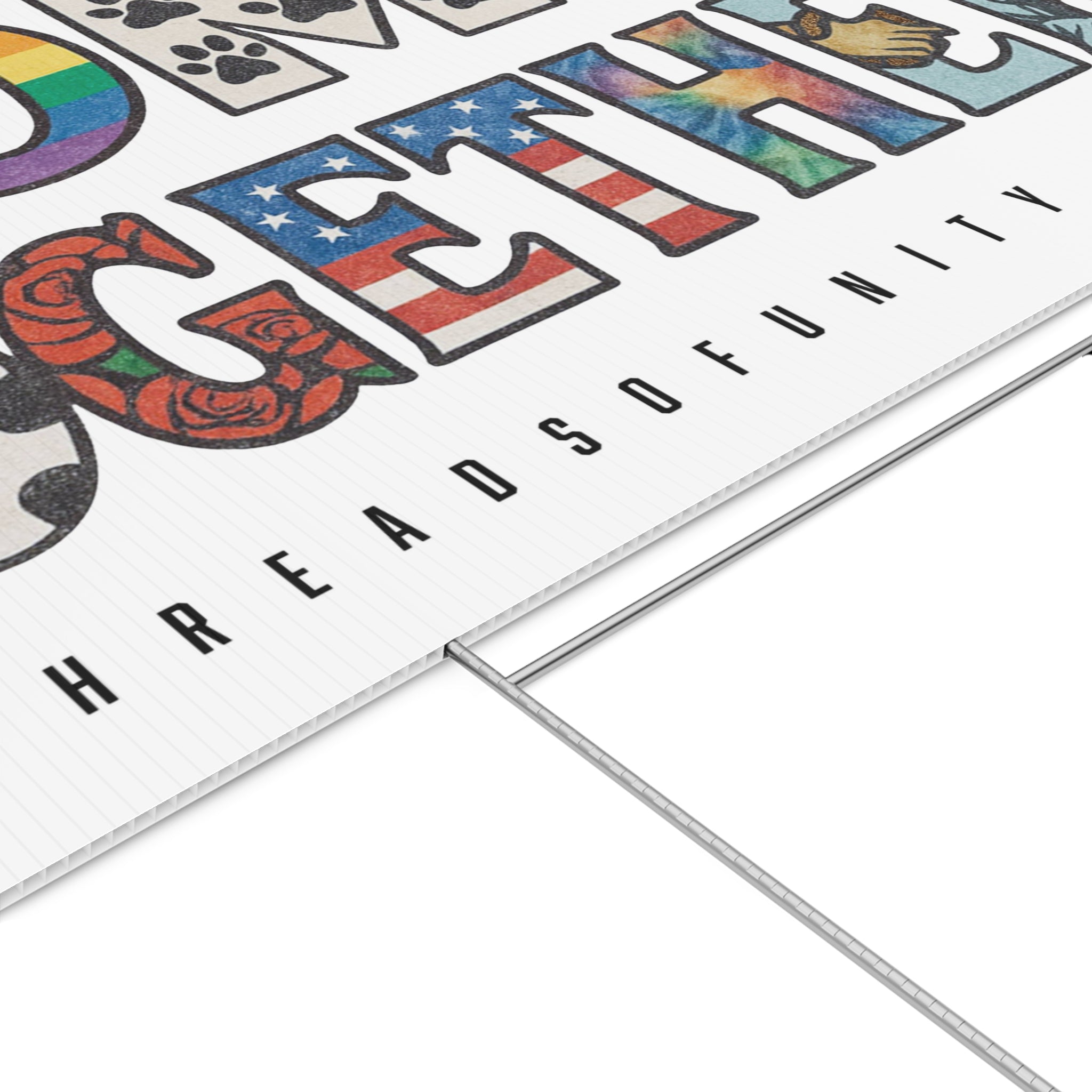 "Come Together" Threads of Unity™ Lawn Sign. Welcoming & Inclusive