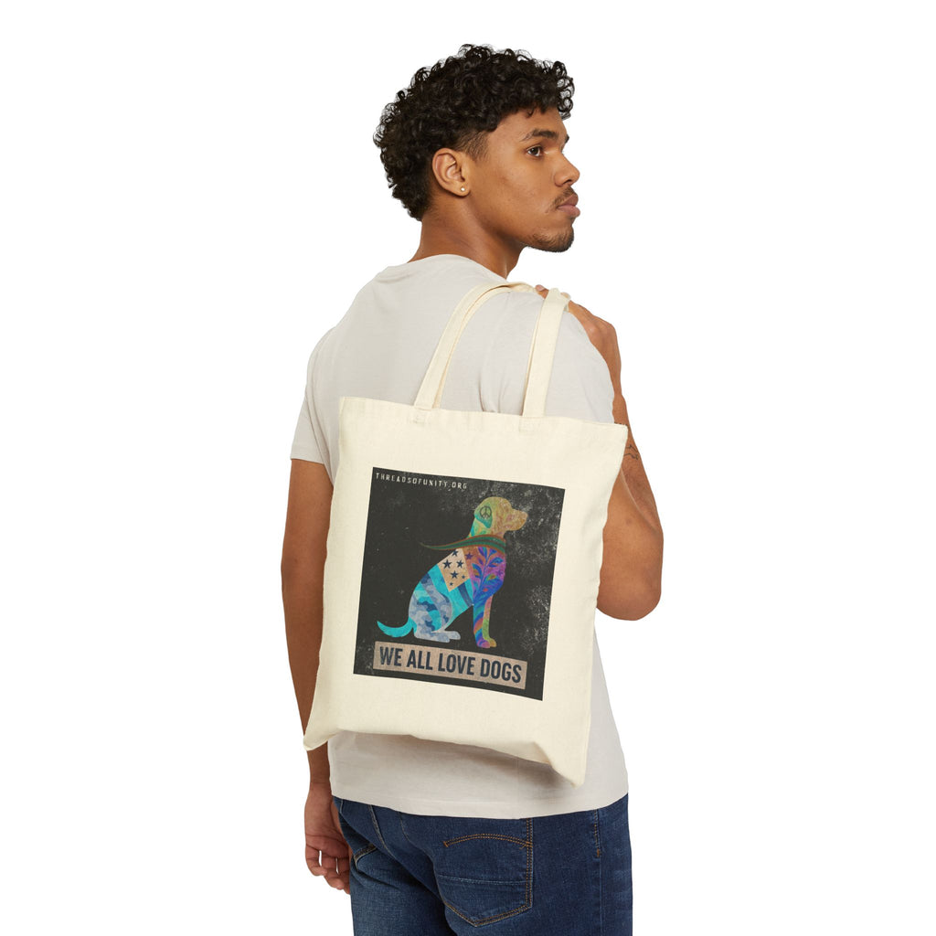 "We All Love Dogs" Threads of Unity™ Color Inversion Tote Bag