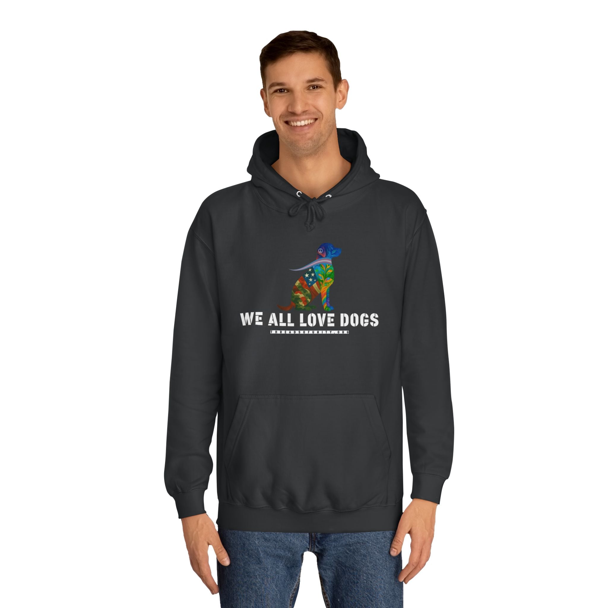 "We All Love Dogs, Retriever" Threads of Unity™ Unisex College Hoodie