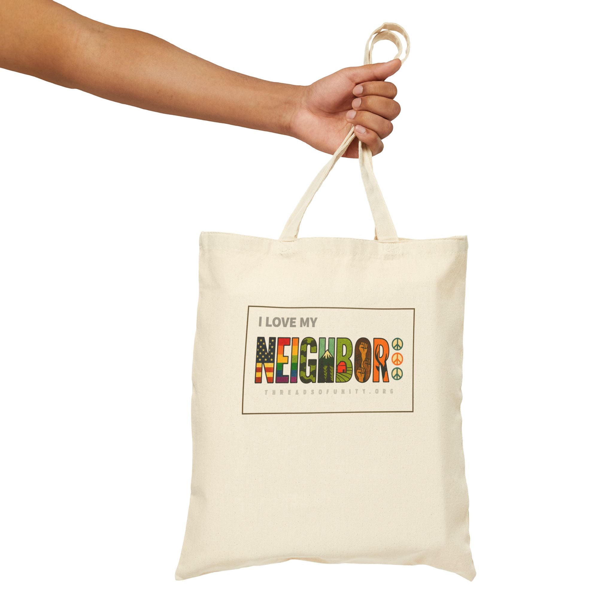 "I Love My Neighbor" Threads of Unity™ Tote Bag