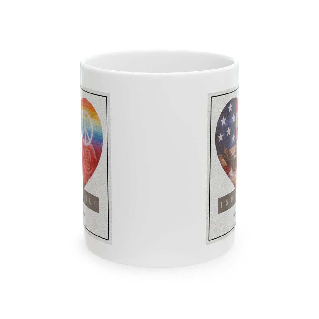 Ceramic "INDIVISIBLE" Unity Heart Mug, (11oz, 15oz)