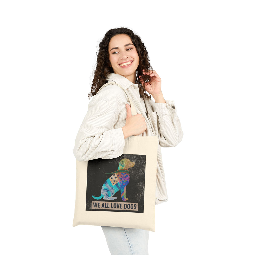 "We All Love Dogs" Threads of Unity™ Color Inversion Tote Bag
